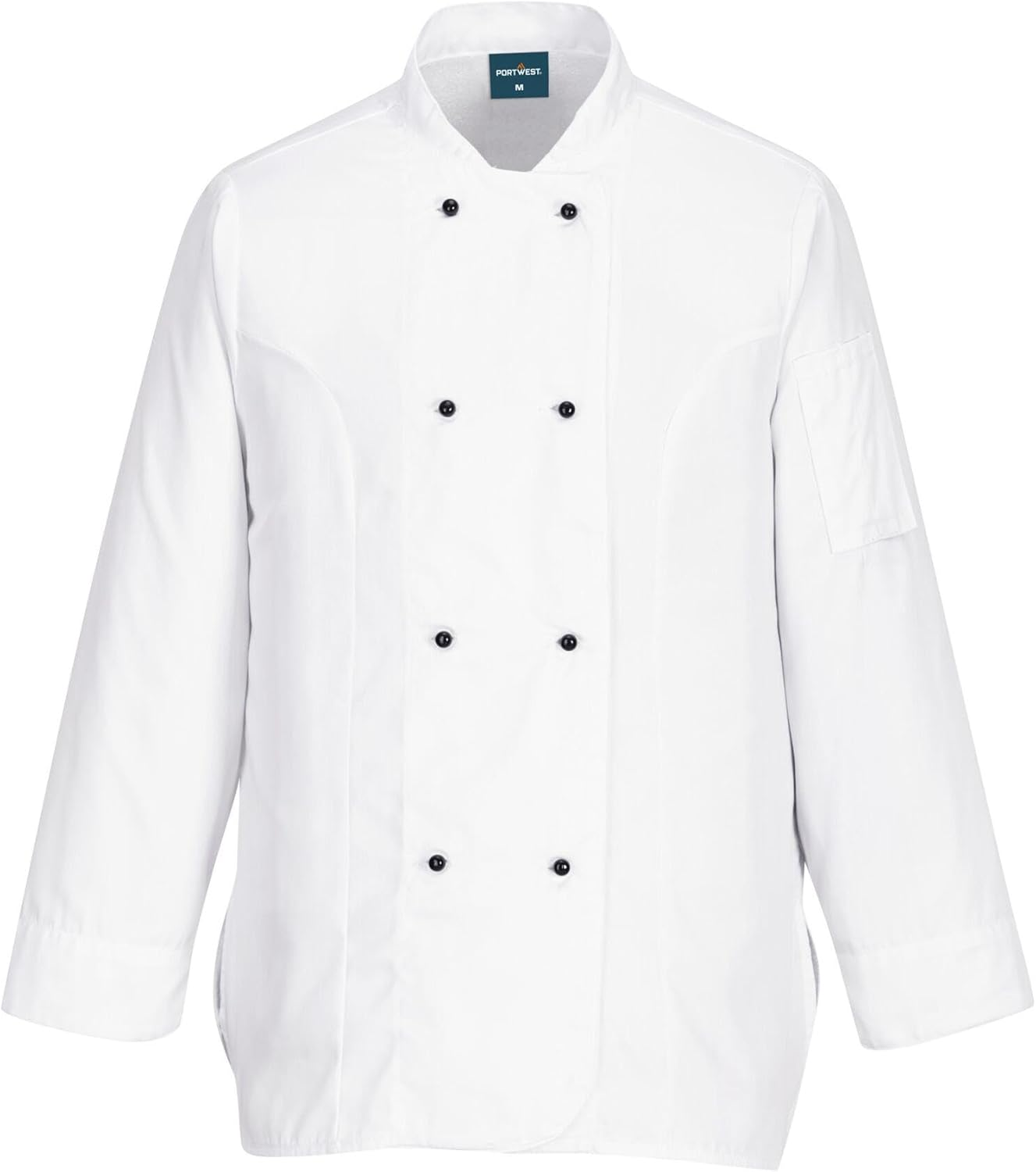 Portwest Womens Rachel Ladies Long Sleeve Chefs Jacket, White, X-Small