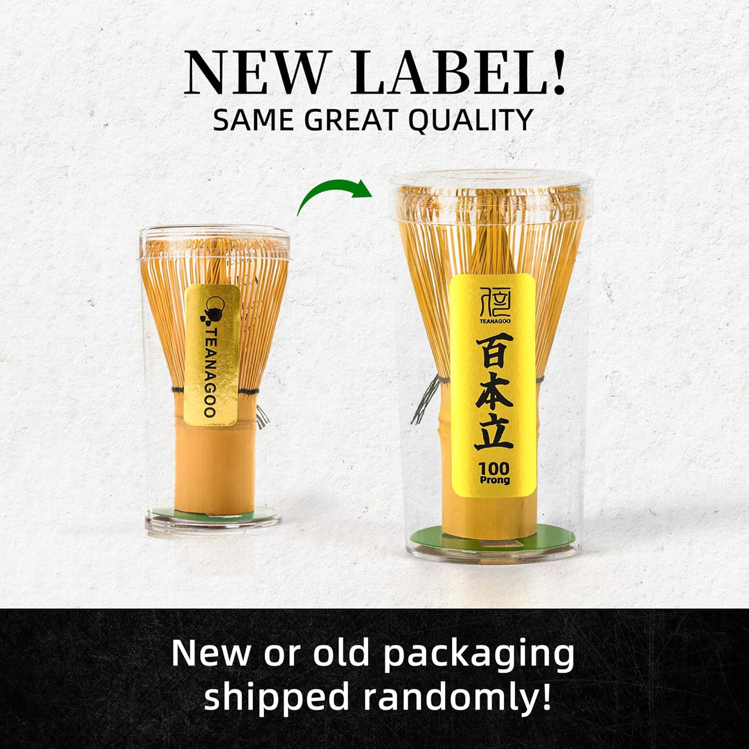 TEANAGOO Matcha Whisk, Matcha Set Bamboo Matcha Whisk (100 Prongs) with Holder, 4-Pcs Traditional Starter Set, Scoop (Chashaku), Tea Spoon, Bamboo Chasen for Making Latte, Gife for Friend/Family image number 3