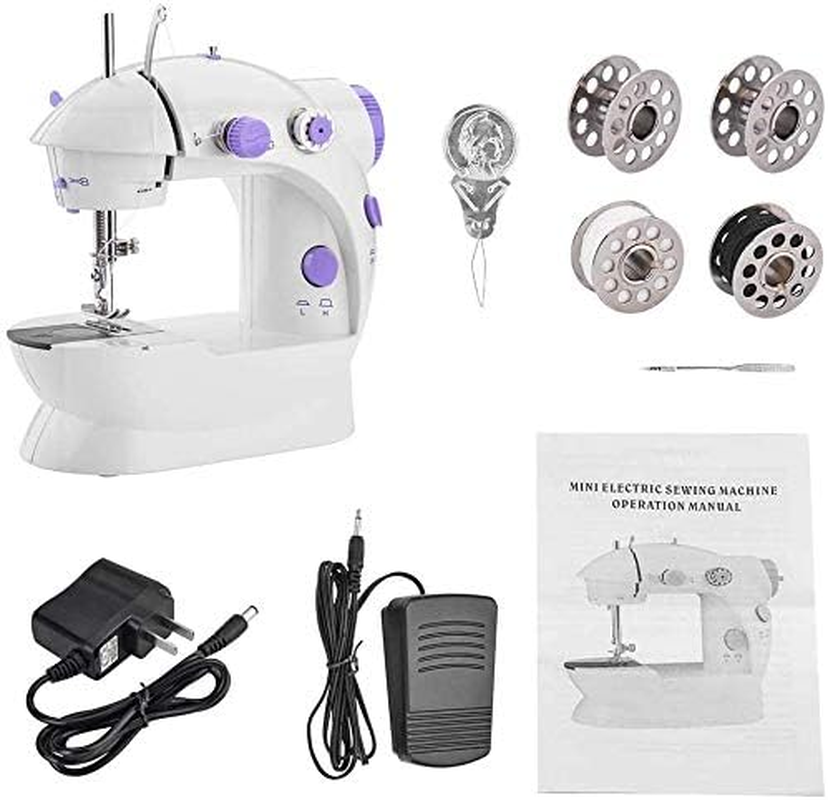 Mini Automatic Portable Electric Sewing Machine Compact Double Speeds Control Double Thread Electric Household Sewing Machine image number 2