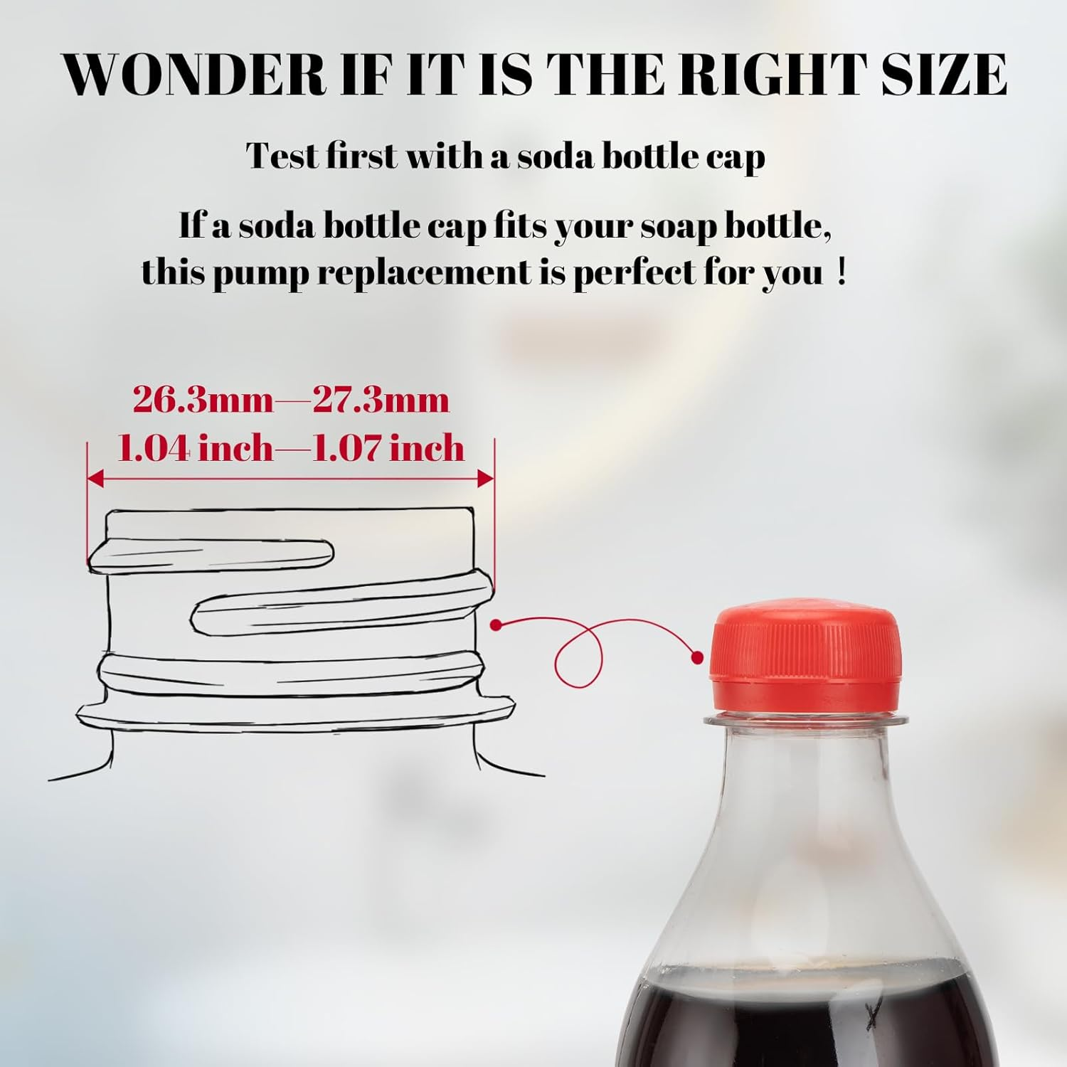 UHEY HOME Soap Dispenser Pump Replacement 304 Stainless Steel for Regular Mouth Bottle for Standard 28/400 Thread Size Kitchen Bathroom Lotion Refill Flat Top Dispenser Pumps 2 Pack(Brushed Nickel) - Brushed Nickel image number 3