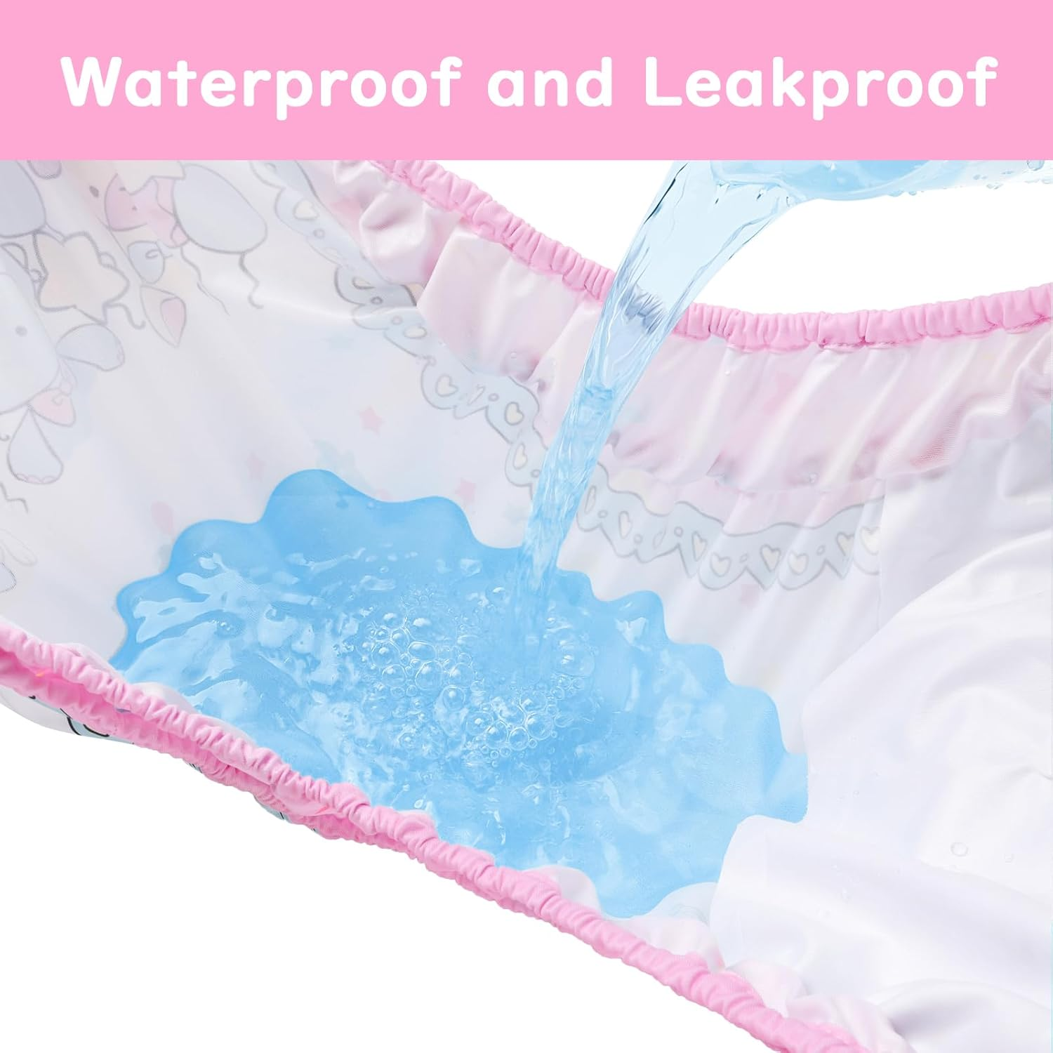 Littleforbig Washable Adjustable Reusable Waterproof Cloth Adult Diaper Wrap Cover One Size - Little Circus image number 2