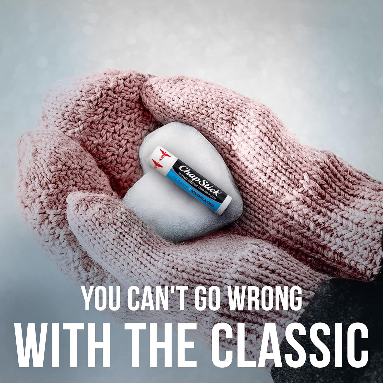 Chapstick Classic Medicated (12 Carded Packs of 2 Sticks) Lip Balm and Skin Protectant Tube, Relieves Chapped Lips, 0.15 Ounce Each (24 Total Sticks) image number 3