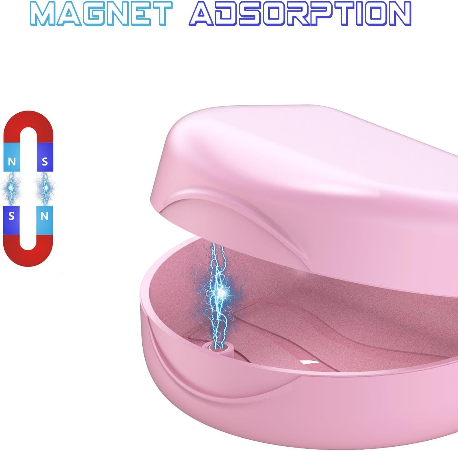 Orthodontic Mouthguard Case Dental Retainer Case-Pink - Pink image number 3
