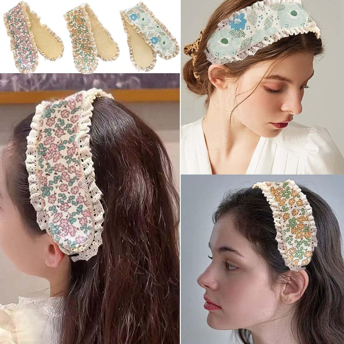 JYNVO Pack of 3 Hair Bands Women'S Fixing Strips for Sleeping Wearing High Parting for Girls & Women, Perfect for Travel, Camping & Trips image number 1