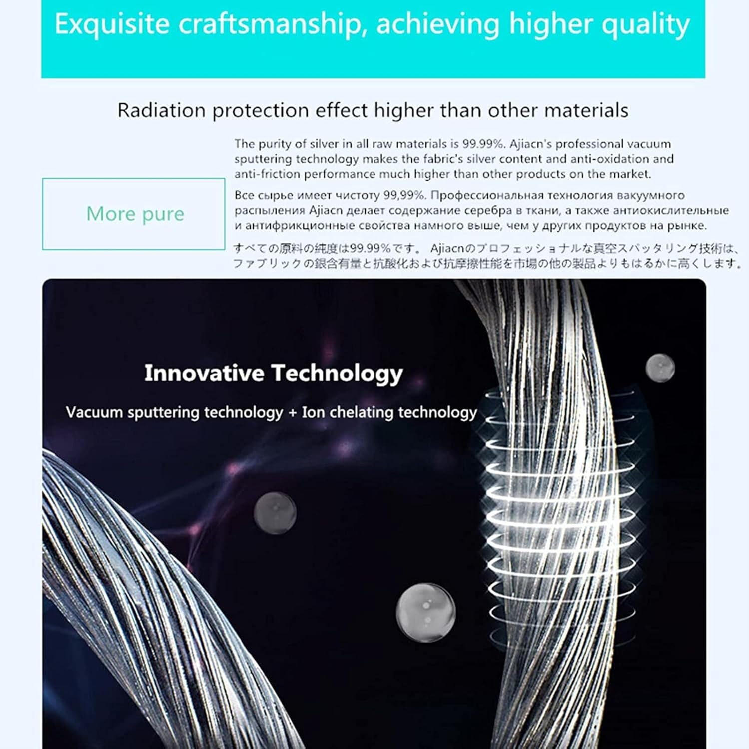 Electromagnetic Radiation Protective Long Underwear, Silver Fiber, EMF Shielding Household Casual Wear for Men, Protect Health,2Xl,Tops image number 2