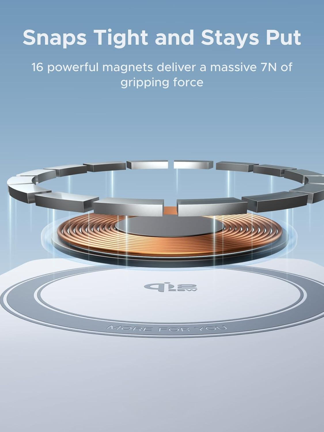 UGREEN Qi2 25W Magflow Foldable 2-In-1 Wireless Charger, Magsafe Fast Charging Pad for Iphone 17/16/15/14/13/12, Airpods, Compact Travel Stand with USB C Cable image number 6