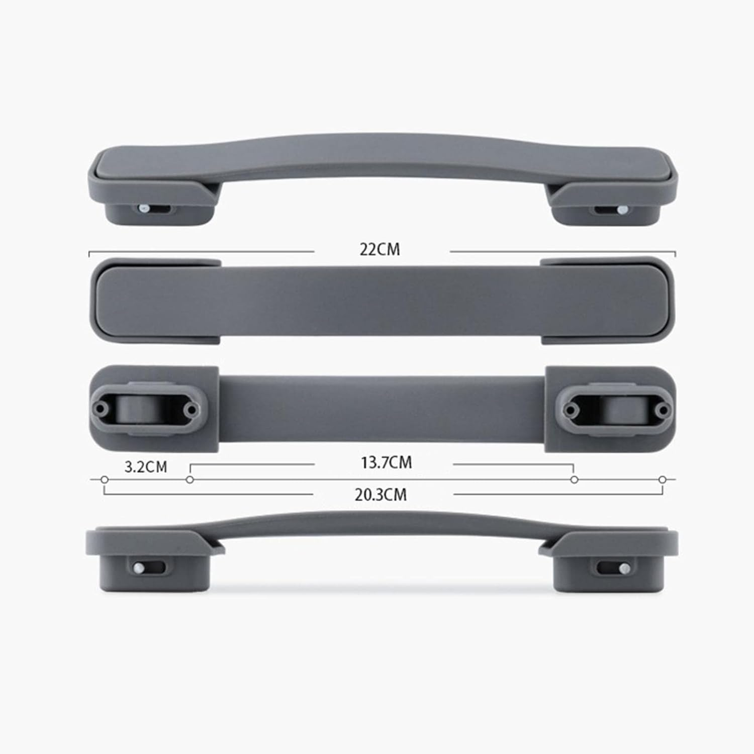 ZGUZMCMK 2Pieces Suitcase Travel Luggage Handle, Wear Resistan Box Handle Carrying Grip, Spare Strap Replacement Part Carry Handles, Gray and Pink, 22Cm - Black And Pink image number 6