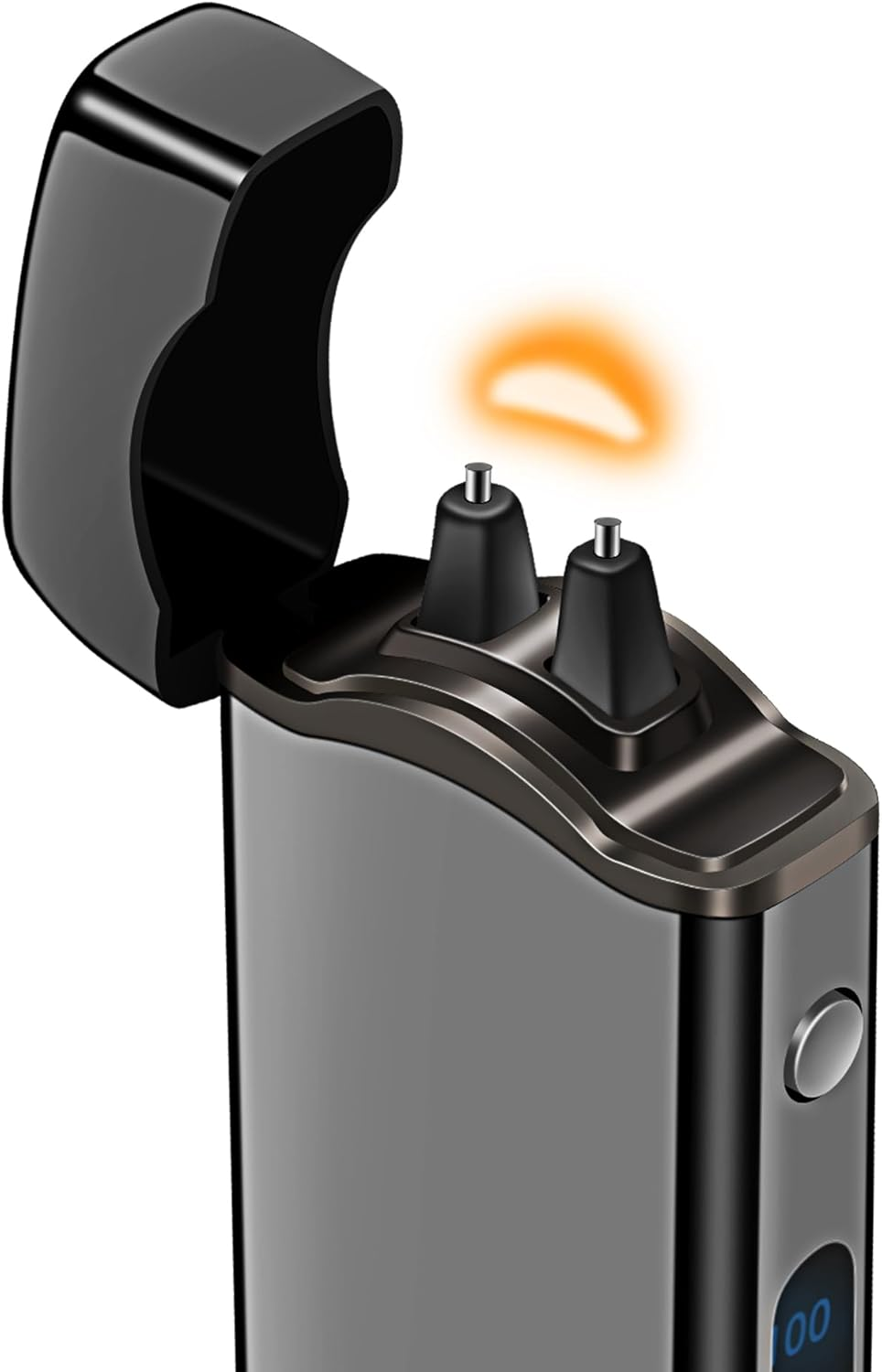 Big Arc Lighter Magical &ldquo;Flame&rdquo; USB Rechargeable Plasma Electric Cool Lighter (Black) - Blue image number 4