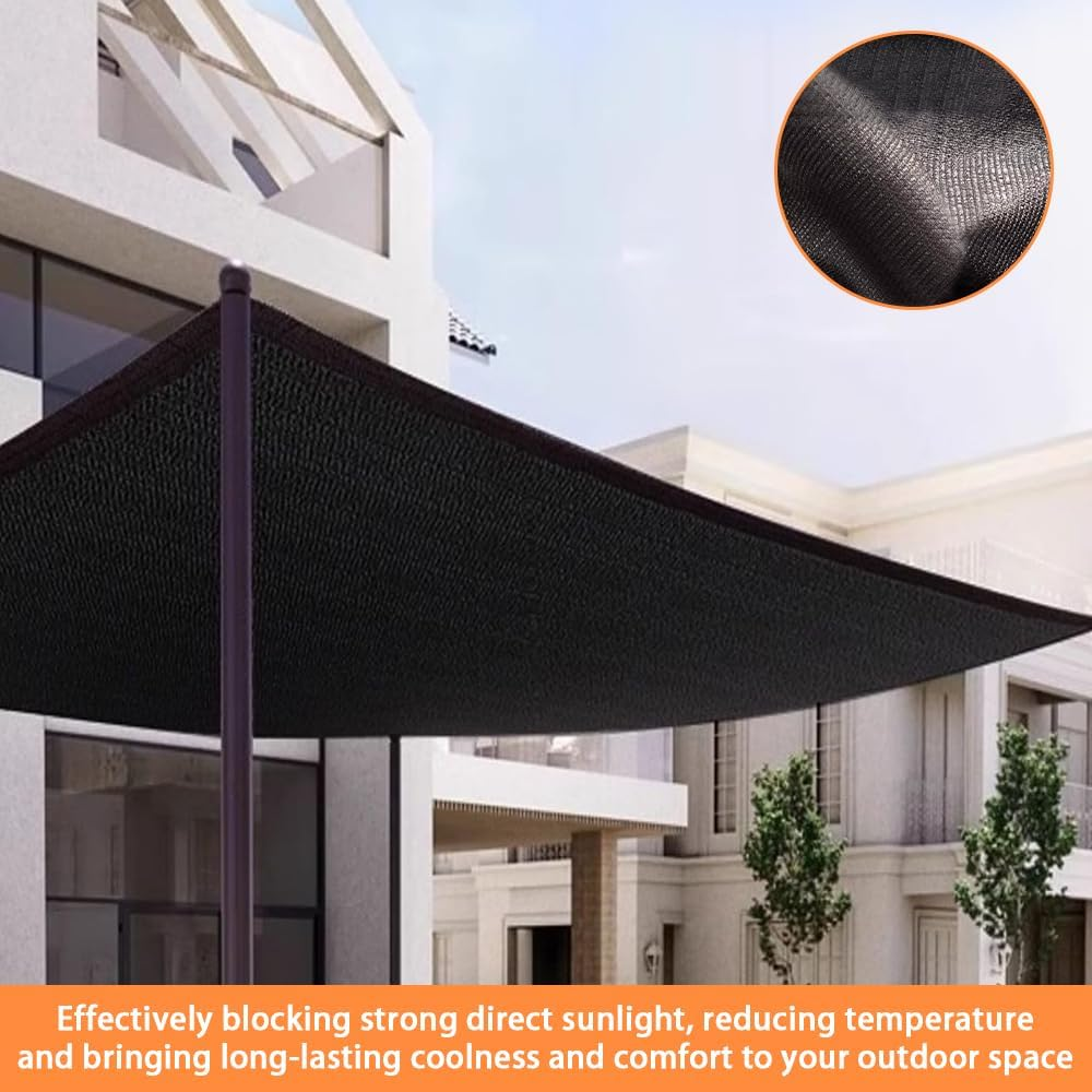 Shade Netting Anti-Uv Outdoor Garden Shading Cloth, Greenhouse Shading Net with Grommets Thickened Encryption Anti-Aging, Breathable Sunblock Shade Cloth Courtyard Balcony Garden image number 3