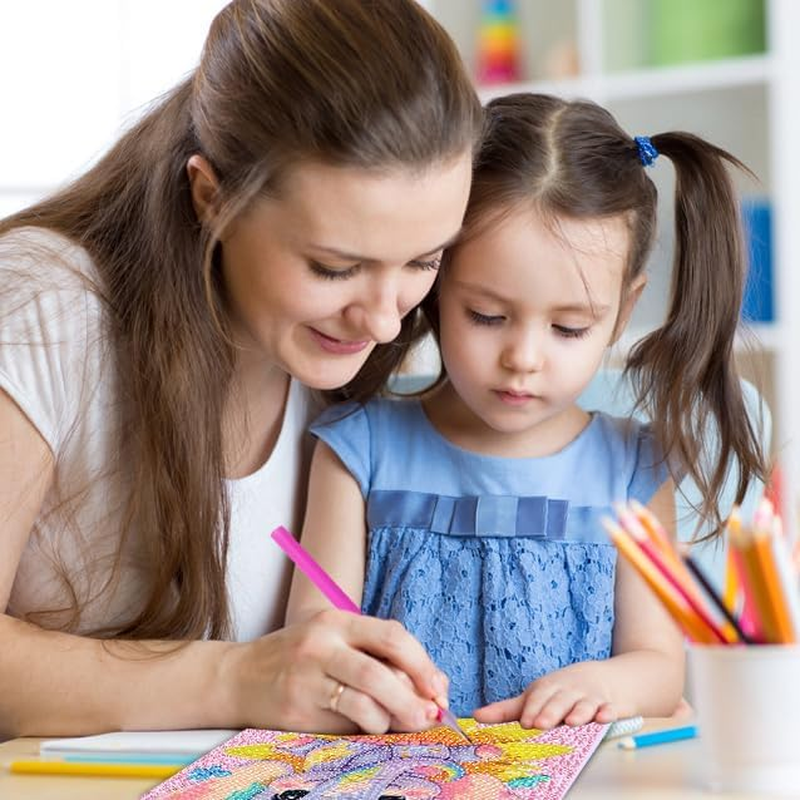 AOSGEDY 4 Pieces Cartoon Diamond Art Kits for Kids, Cute Animals DIY Diamond Art Painting for Adults Beginner, Kids' Mosaic Kits 5D Full round Drill Gem Art for Home Wall Decor Kids 6X6 Inch image number 5