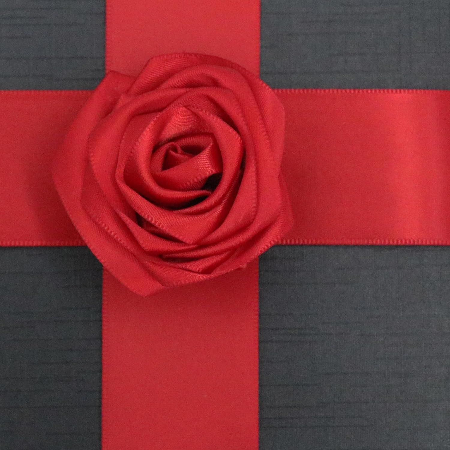 Red Ribbon 1-1/2 Inch 50 Yards Satin Ribbon Polyester Fabric Single Sided Ribbon for Gift Wrapping, Flower Bouquet, Handmade Eternal Flower, Wedding Party Decoration - Black image number 5