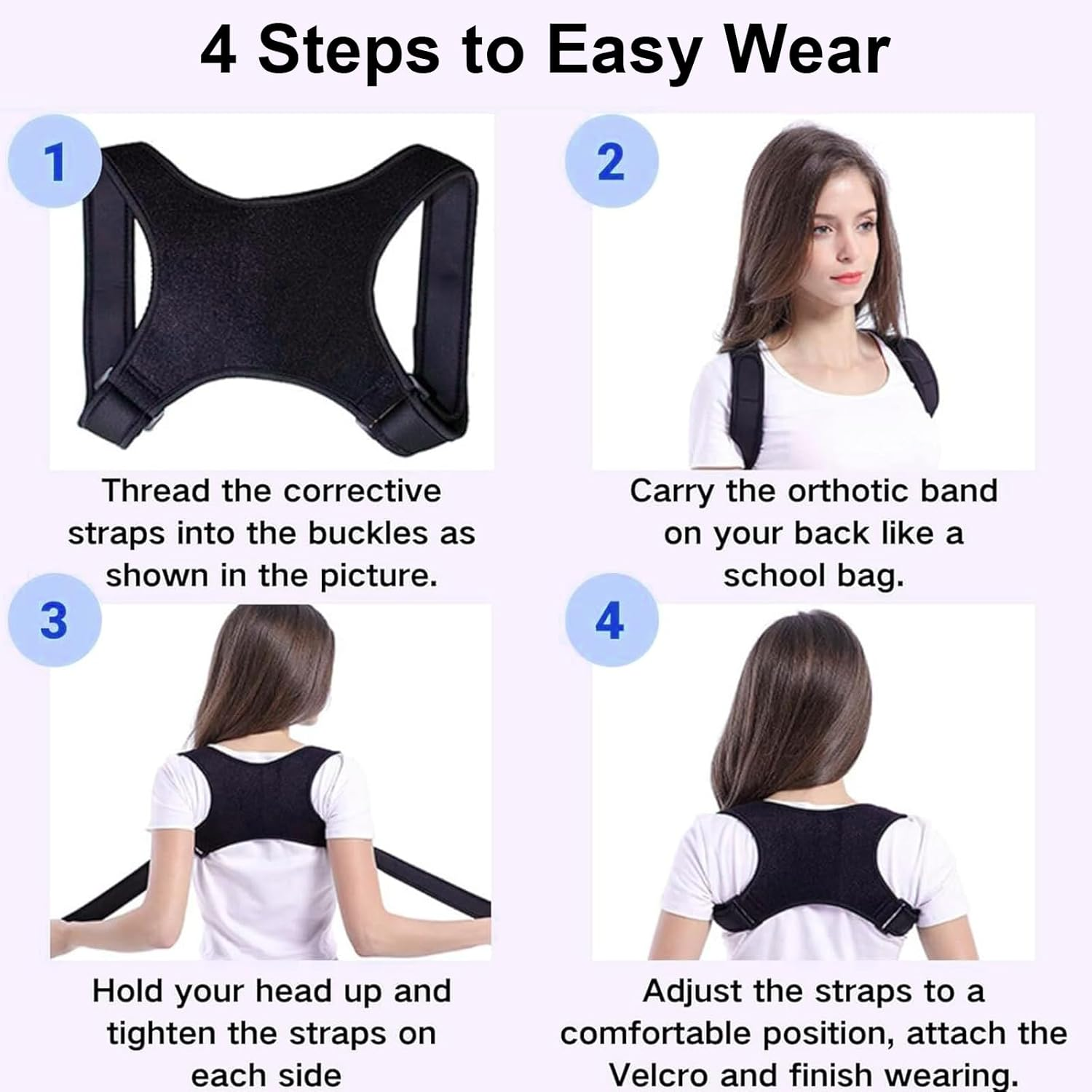 Posture Corrector for Men & Women &ndash; Adjustable Upper Back Brace for Spine Alignment, Shoulder & Neck Support &ndash; Breathable Back Straightener for Clavicle, Slouching & Posture Correction Pain Relief