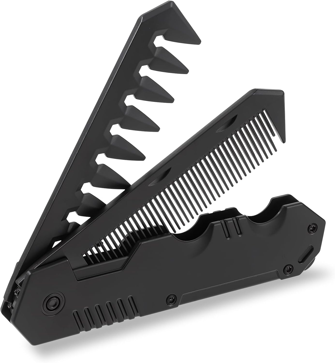 Protable Folding Comb Mens Foldable Hair Comb for Men 2 in 1 Pocket Beard Combs Travel Wide Tooth Size Combs for Groomsmen Father
