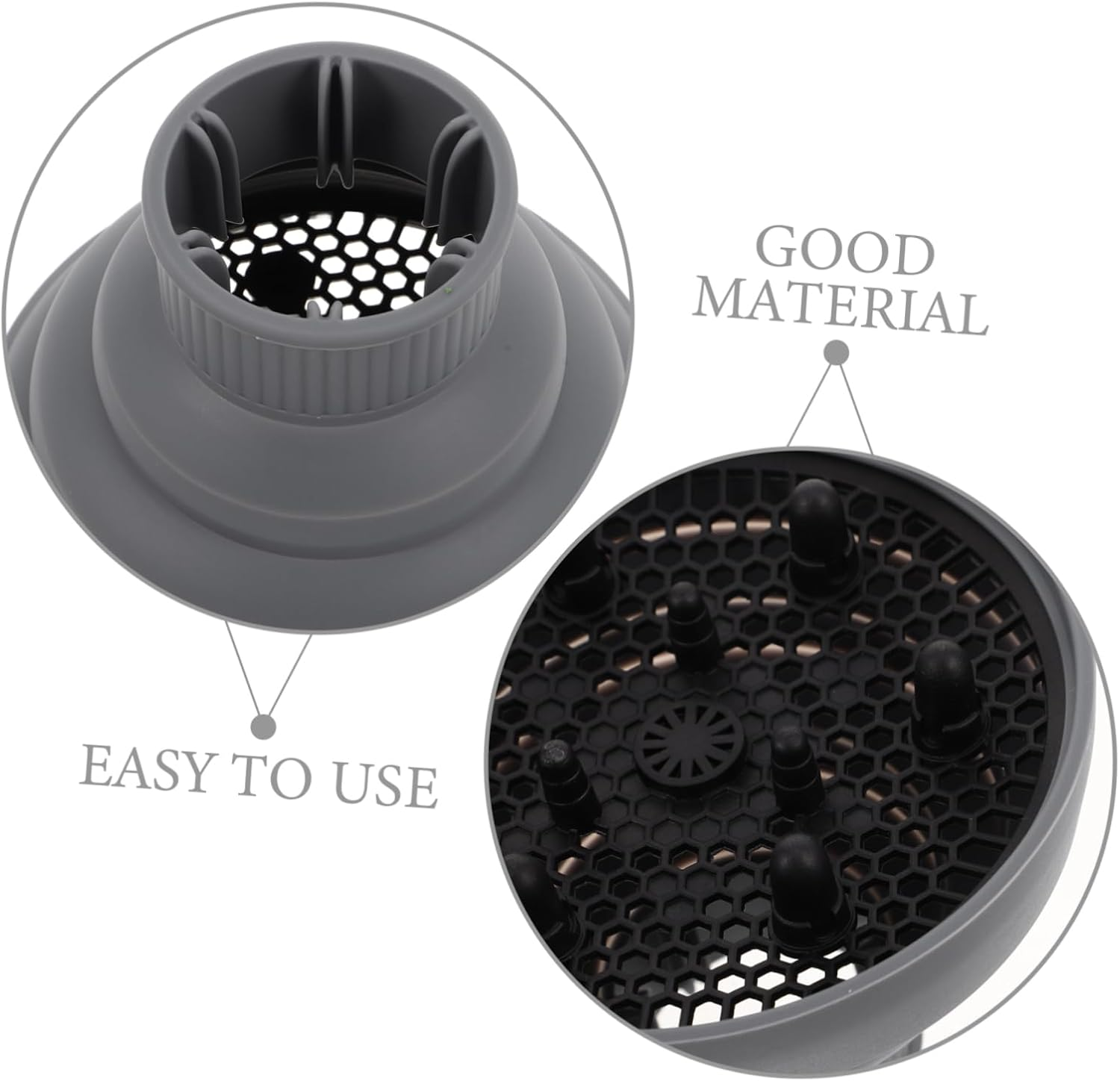 ERINGOGO Hair Dryer Cover Silicone Collapsible Diffuser Protective Cover for Hairdryer Salon Styling Tool Hair Dryer Nozzle Diffuser Attachment image number 1