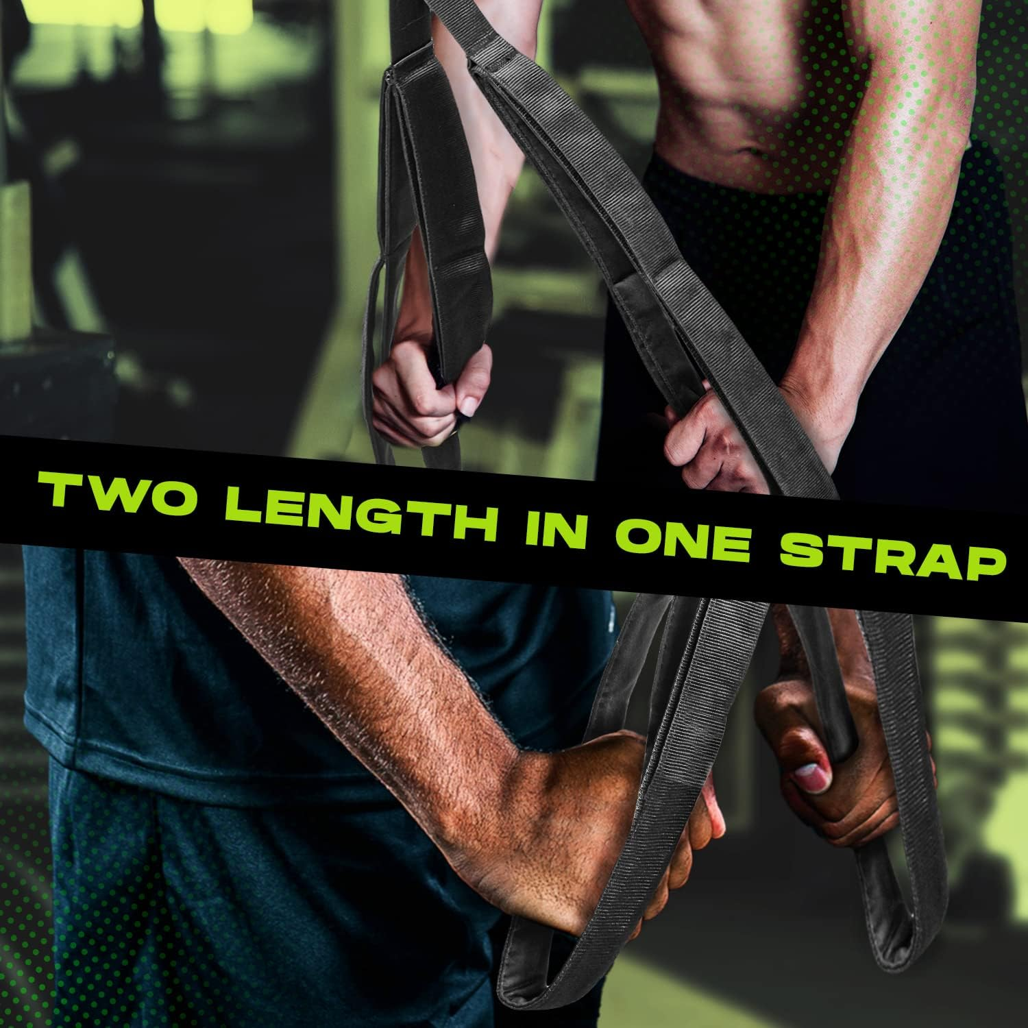 Yes4All Tricep Strap Cable Attachment 22 & 29 Inches for Different Exercises, Wide Range of Motion/Portable Cable Crunch Attachment with Large D-Ring, Sturdy Wedding Material image number 3