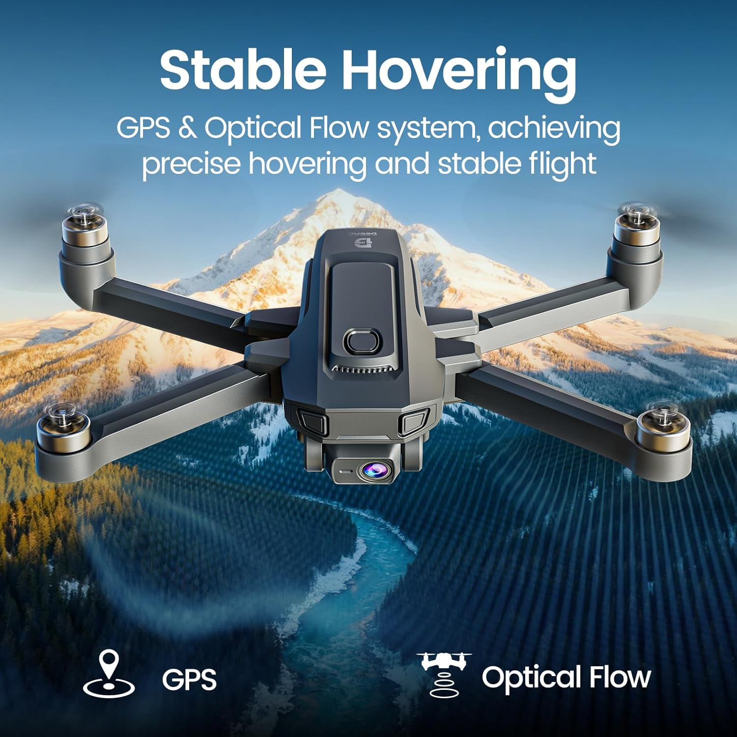 DEERC D35 GPS Drone with 4K Camera for Adults,Foldable RC Quadcopter with 40 Mins Long Flight Time, Follow Me, Auto Return, Brushless Motor, 5G FPV Transmission,Easy for Beginners image number 2