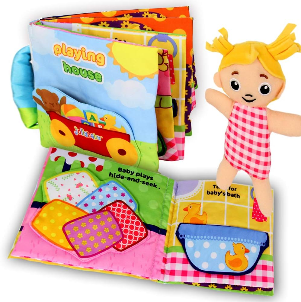 My Quiet Books 8 Theme - Ultra Soft Baby Books Touch and Feel Cloth Book, 3D Books Fabric Activity for Baby /Toddler, Learning to Sensory Book、Identify Skill Boys and Girls, Toddler Busy Book image number 5
