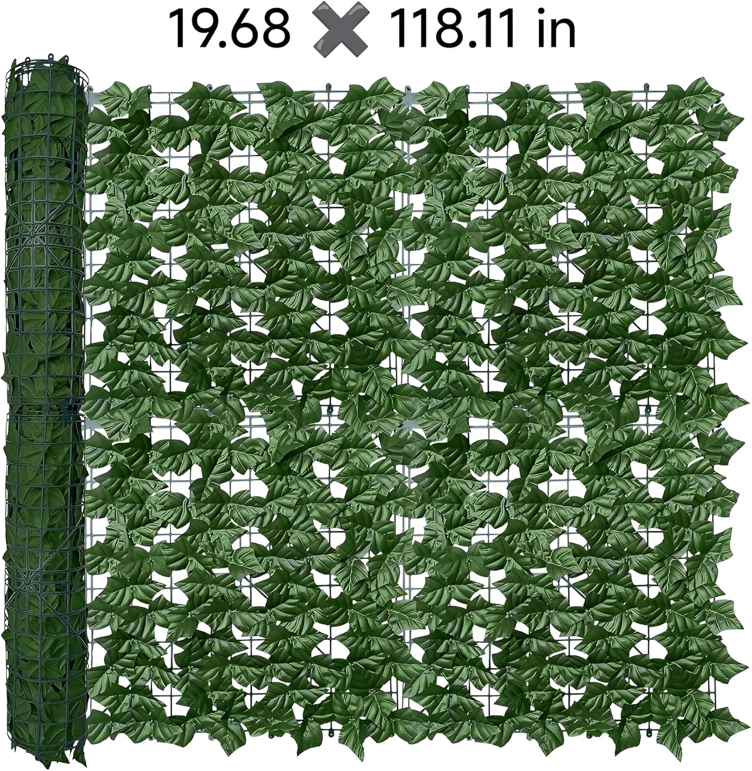 Artificial Ivy Privacy Fence Wall Screen: 19.68 * 118.11 Inch in Uv-Anti Faux Greenery Backdrop Ivy Vine Leaf Hedges Fence Panels for Patio, Balcony, Garden, Backyard Indoor Outdoor Green Decor image number 5