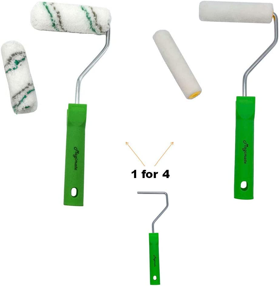Paint Roller Kit with Tray Small and Large Paint Stain Rollers Assorted with Trim and Touch up Paint Brush and Painting Accessories image number 6