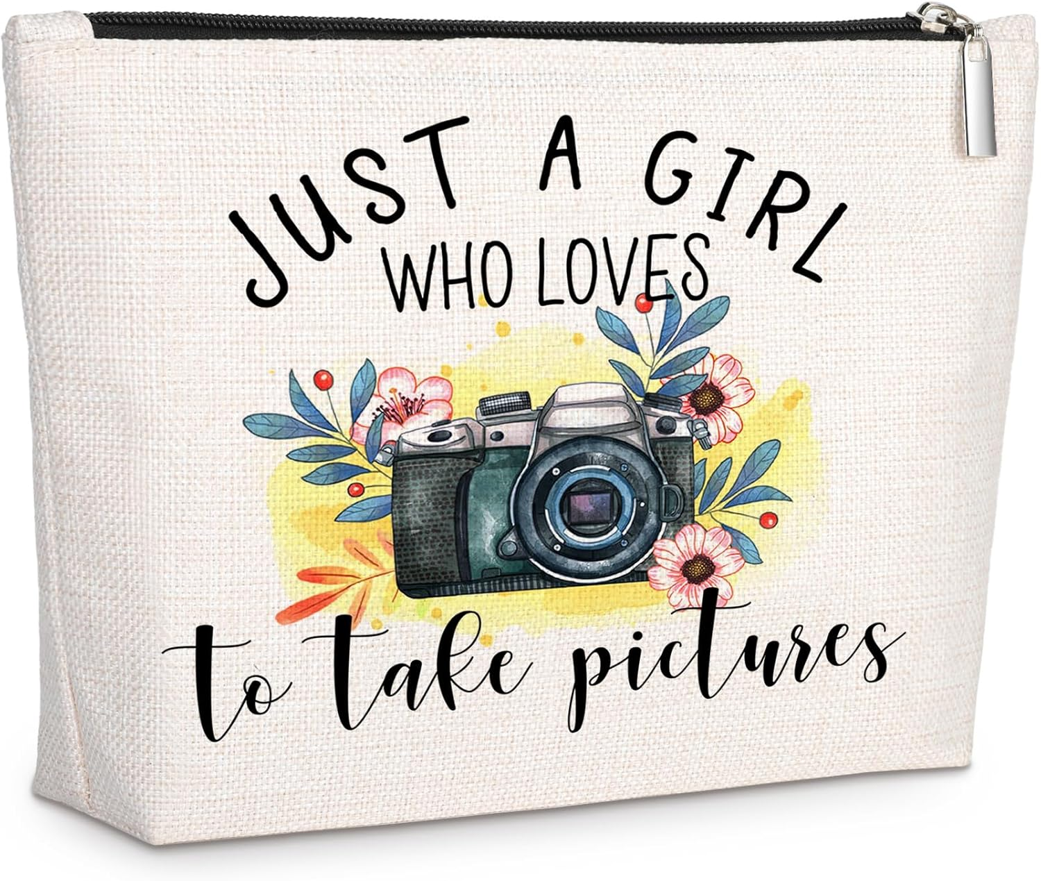 Gevguxluo a Girl Loves Makeup Bag, Beige, Girl Loves Photographers image number 1