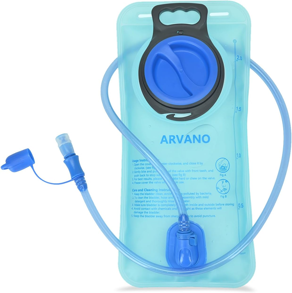 Hydration Bladder, Water Bladder 2L BPA Free for Hydration Backpack Replacement, Leak Proof Water Reservoir for Hiking Running Cycling Skiing Camping Outdoor Sports image number 2