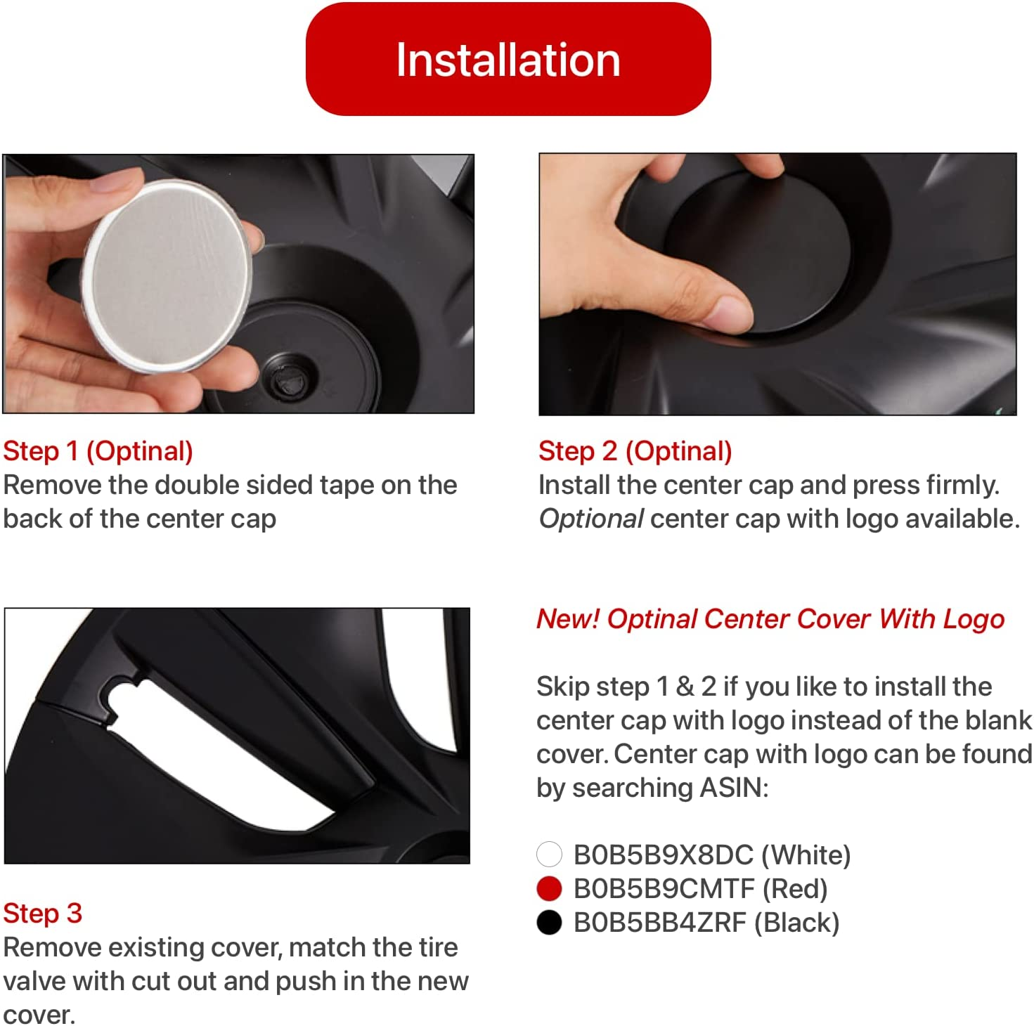 KAVANIC Fits Tesla Model 3 Wheel Cover Hubcap 18 Inch Matte Black Support Logo Range Improvement (1 PCS) Uberturbine Style 2017-2023 Model 3 Aero Wheel Cover Replacement image number 4