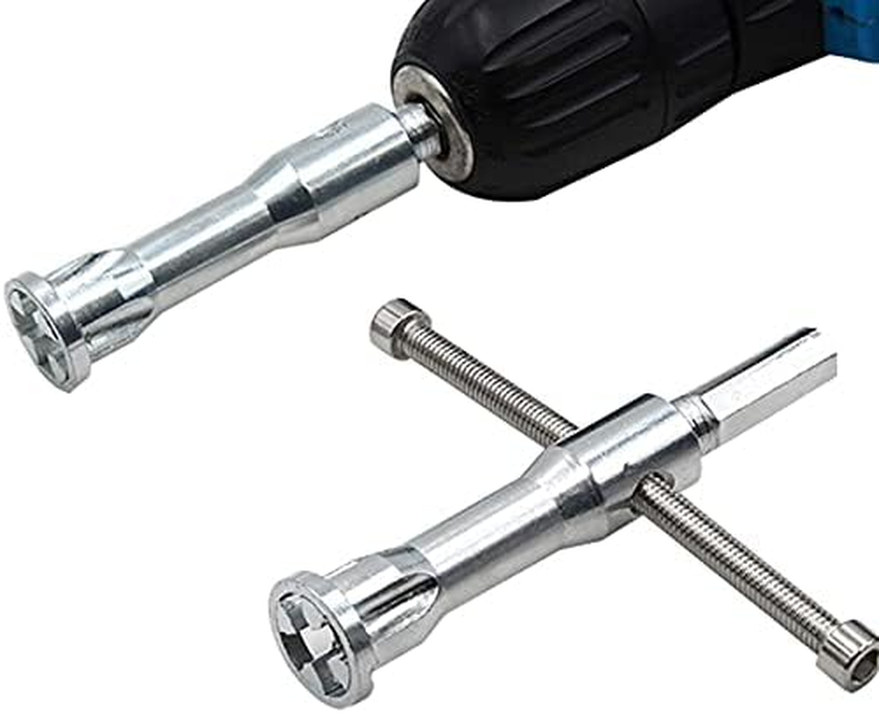 FUTISKY Wire Twister, Wire Stripper and Twister, Portable Quick Connector Twist Wire Tool for Power Drill Drivers, Power Tool Accessories, Silver Steel, 2.5 - 4 Square 5 Lines image number 3