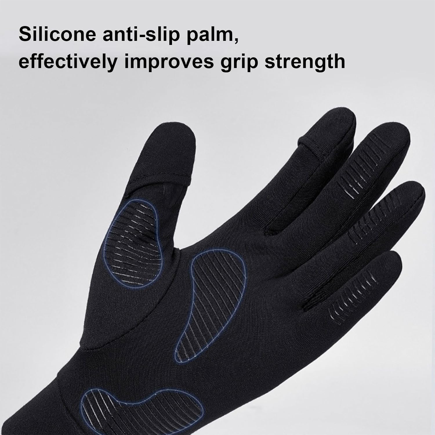 ZVCXOE Liner Gloves, Winter Liner Gloves for Men and Women, Thin & Lightweight Warm Non-Slip Cycling Gloves, Windproof，Perfect for Cycling, Biking,Running, Driving, Hiking, Walking image number 3