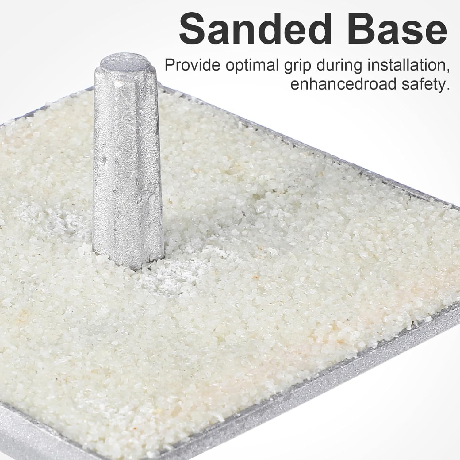 CLISPEED 2Pcs Aluminum Road Studs Reflective Driveway Markers for Night Visibility Weatherproof Pavement Reflectors with Optimum Grip Outdoor Road Safety Accessories image number 2