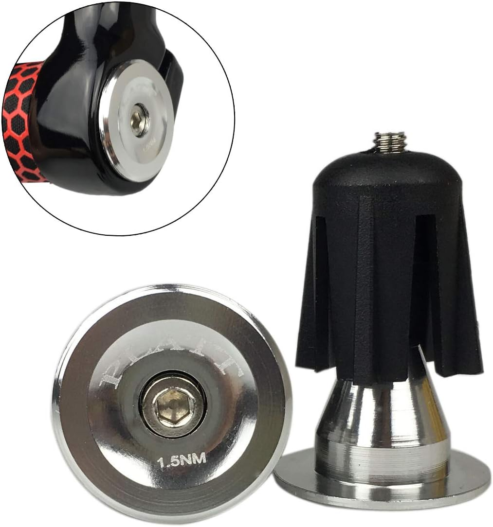 PLATT Bicycle Bar End Plugs Aluminum Bike Handlebar Cap for Road Bike Mountain Bike BMX (One Pair) - Black image number 3