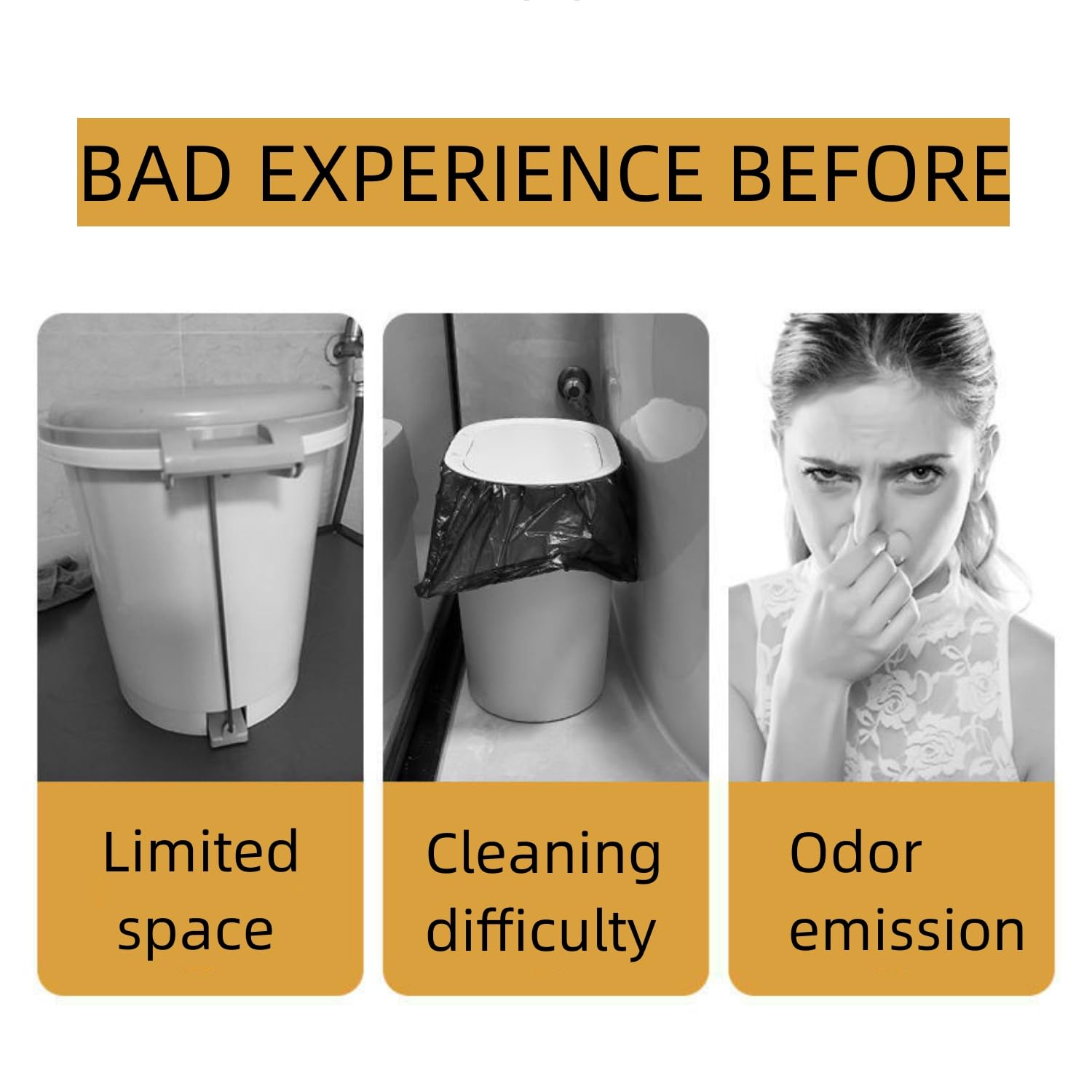 DAIYEE 9L Kitchen Compost Bin for Counter Top or under Sink, Hanging Large Capacity Trash Can with Lid for Cupboard/Bathroom/Bedroom/Office/Camping, Mountable Indoor Compost Bucket（White 1Pcs） - 2Pcs Gray image number 5