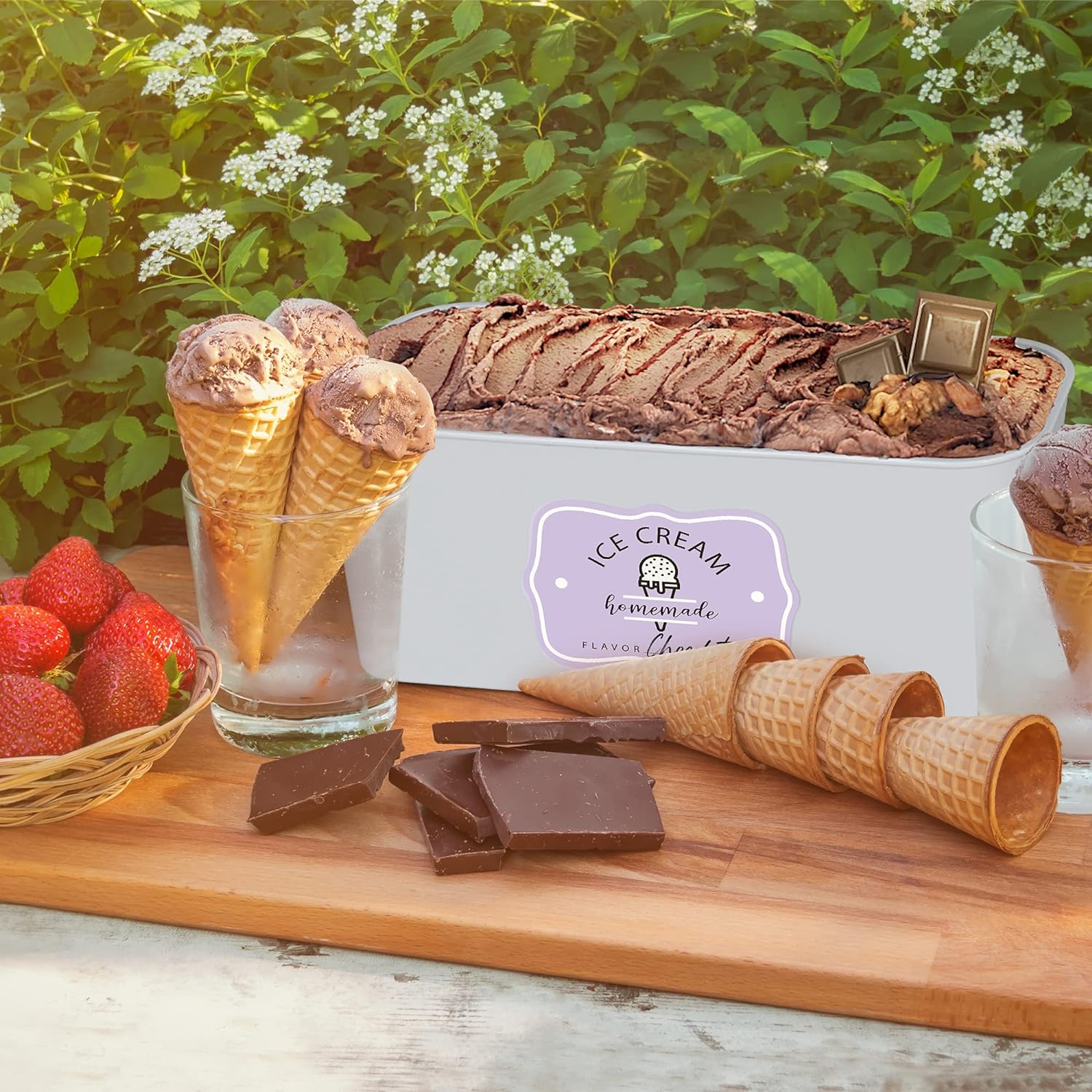 Premium Ice Cream Containers Set of 2 with Size of 1.6 Quart- Perfect for Homemade Ice Cream, Sorbet, Frozen Yogurt and Gelato - Stackable Pint Containers W/Lids and Sticker to Store Easly in Freezer image number 6