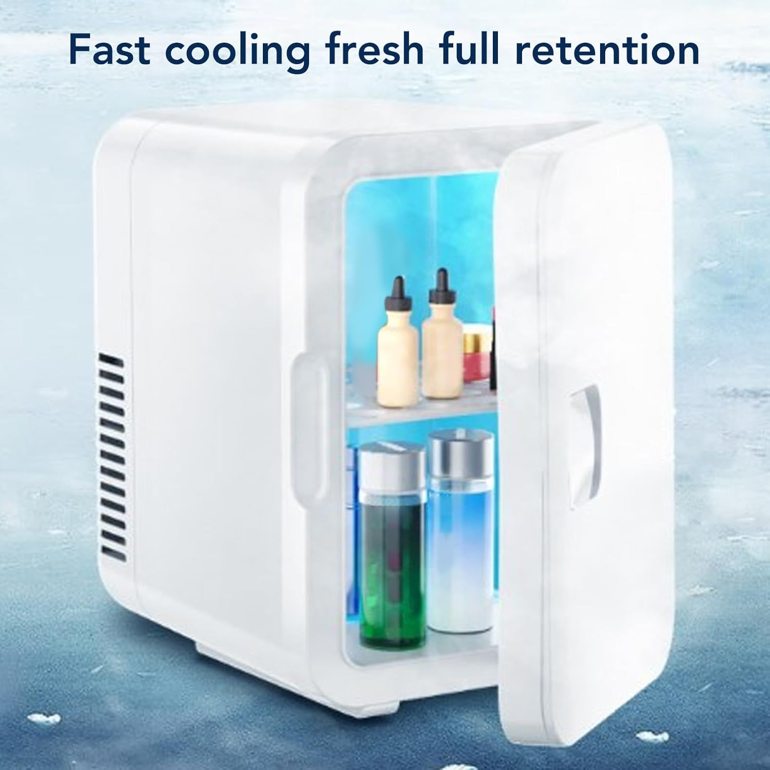Portable Mini Fridge for Bedroom, 6L Thermoelectric Cooler and Warmer for Food Drinks Skincare Beauty Makeup, Personal Compact Refrigerators for Car Home Office Dorm College image number 5