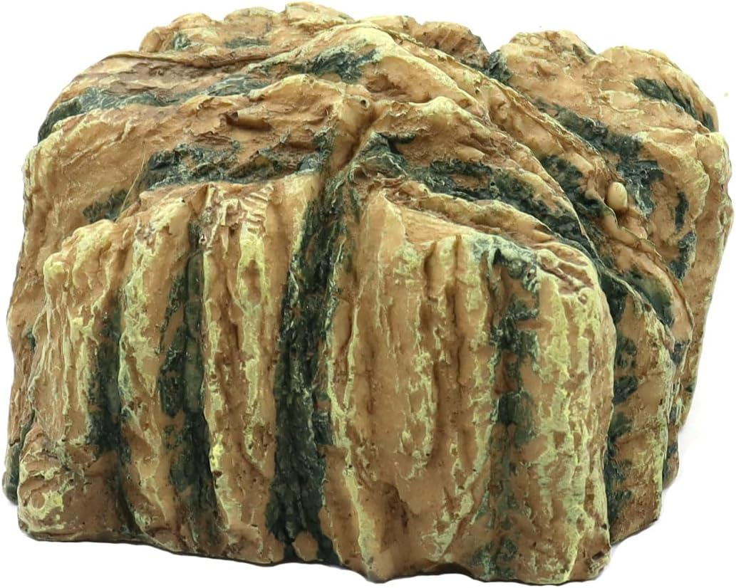 NUZAMAS Turtles Fish Hide Cave Fish Hiding Cave Aquarium Decoration Terrarium Stone Hideaway Natural Habitat Ornament for Turtle Gecko Spiders Frogs Lizards image number 4