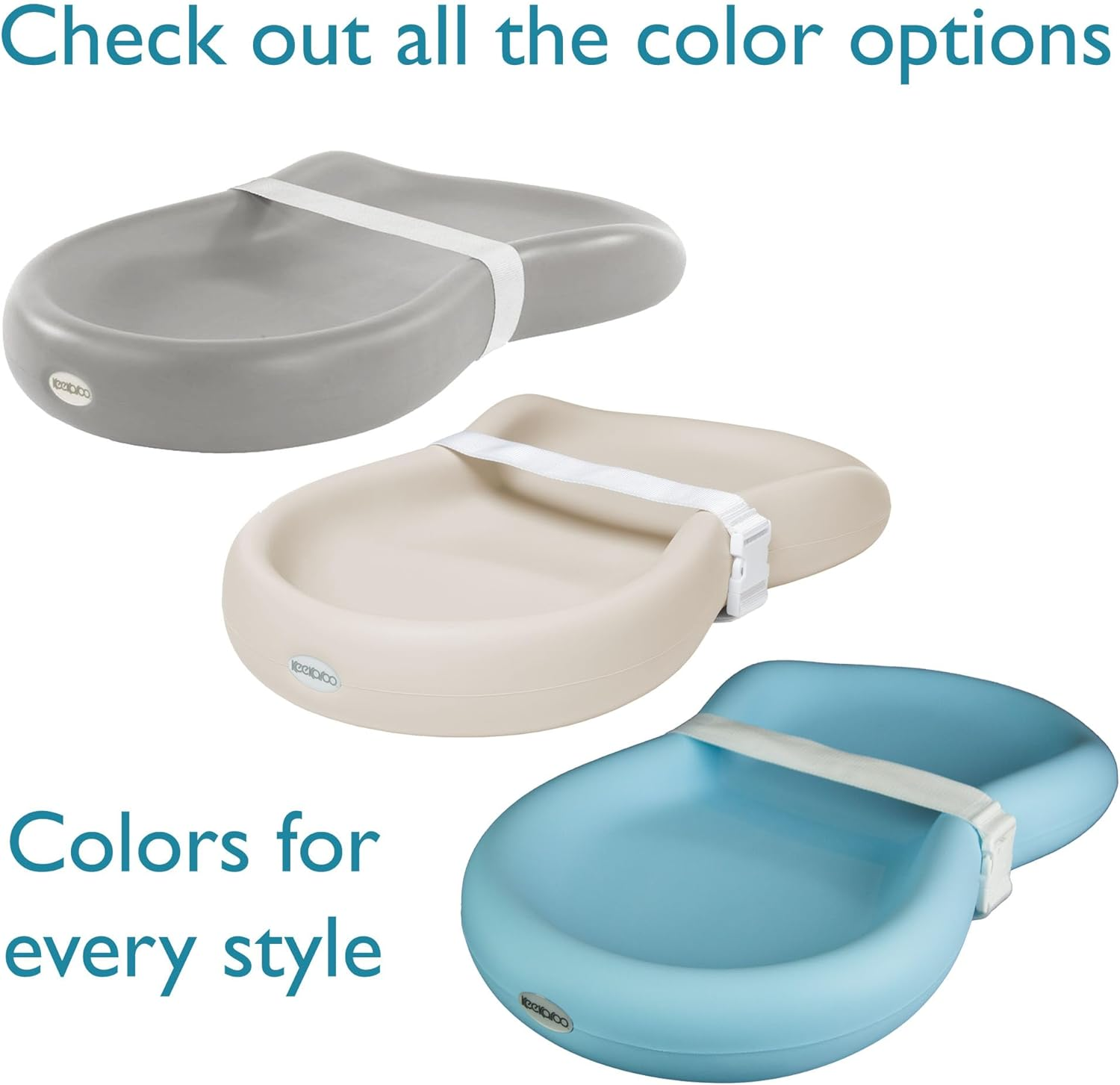 Keekaroo Peanut Changer Grey &ndash; the Original Made in USA Easy-To-Clean Changing Pad and the Only Shell over Foam, Fully Water Repellant - Grey image number 5