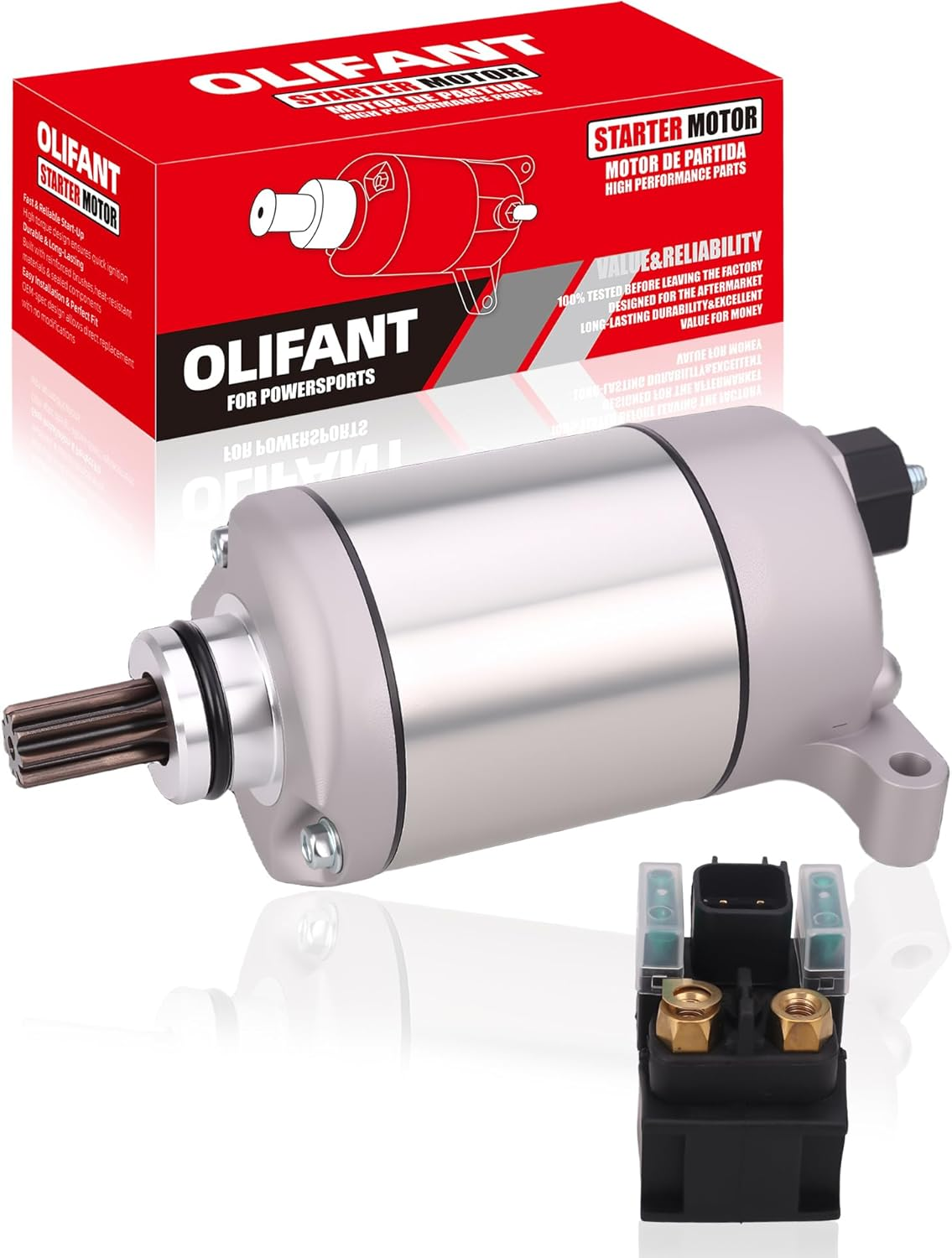 Starter for Yamaha Kodiak 700 2016-2025 Grizzly 700 YFM700 2009-2025 Grizzly 550 YFM550 2009-2015 28P-81890-01-00 Olifant image number 3