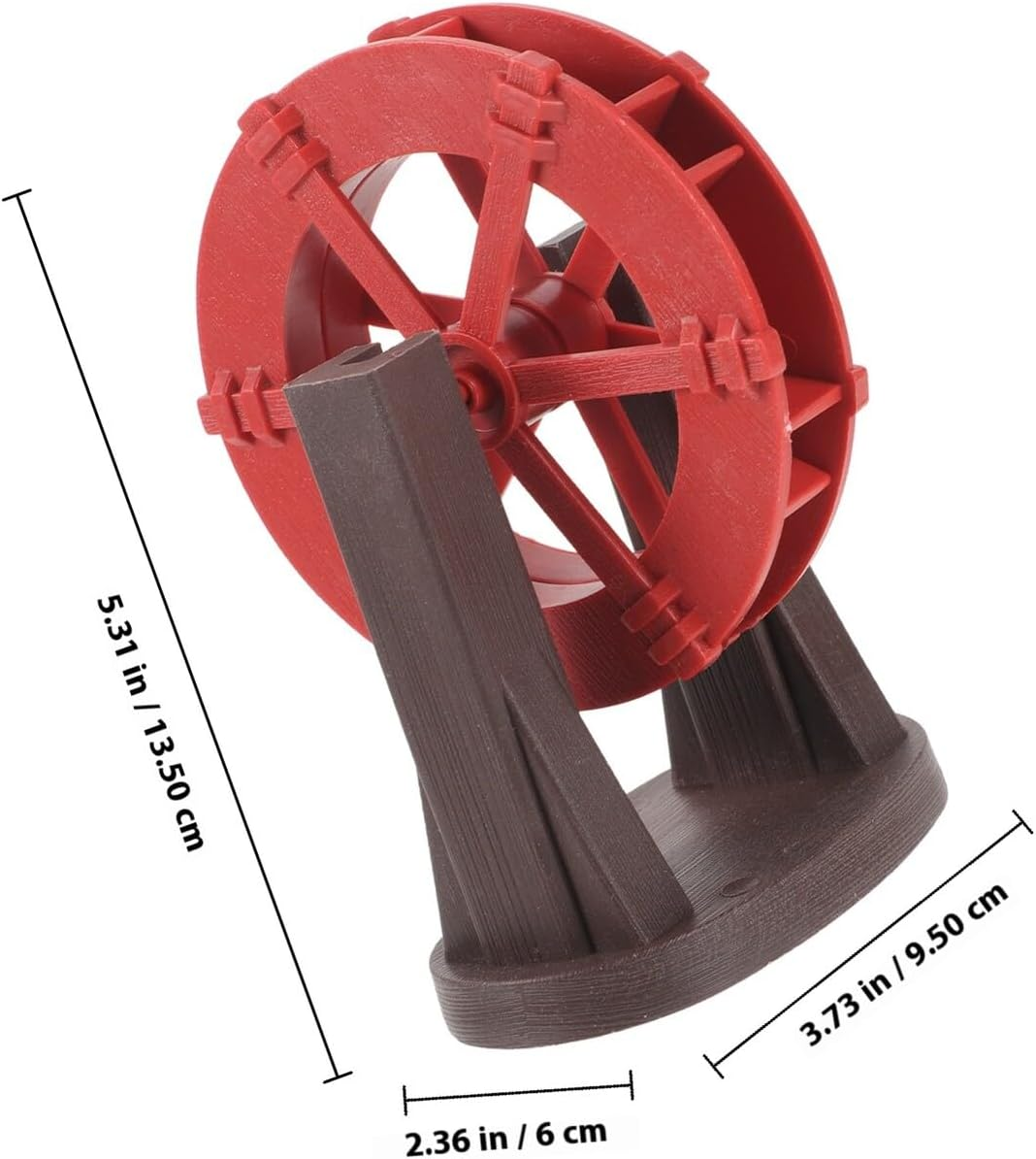 NUOBESTY Simulation Water Wheel Fountain Accessory Plastic Waterfall Wheel for DIY Zen Garden Decoration Home Office Outdoor Accent image number 5