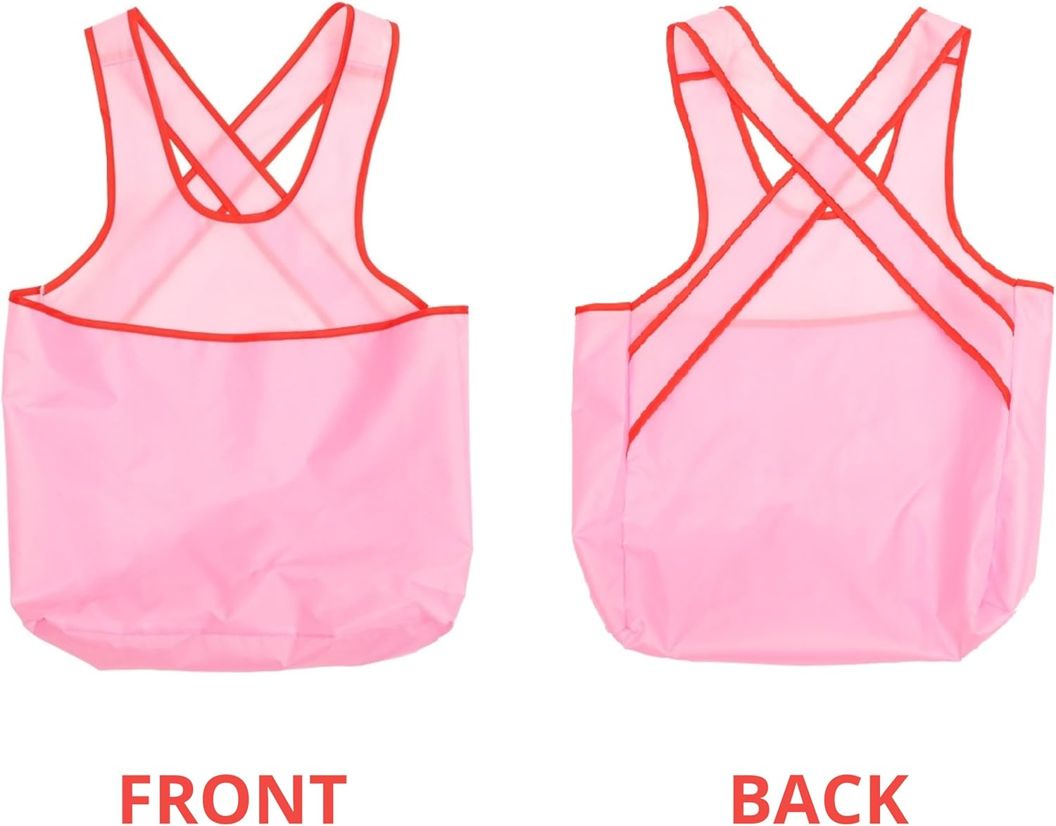 Shopiness Laundry Apron for Wet Clothes Transport and Practical Laundry Solution with Large Pocket, Drying Apron Ideal for Drying, Gardening, and Daily Use (Pink)