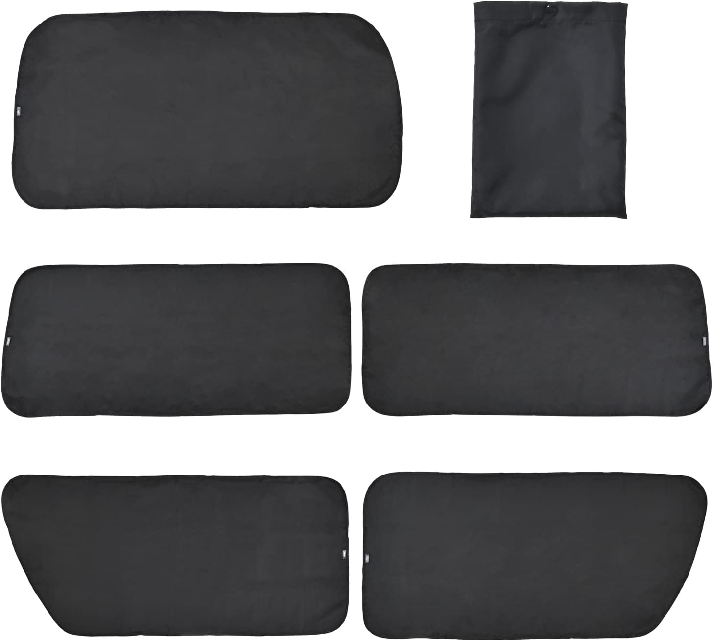 Seiwa Car Specific Supplies Curtain for Toyota Hiace 200 Series - 5 Piece Magnetic Set IMP203 Black, 99.8% Shielding Ratio, Grade 3 Fabric, Overnight Use image number 1