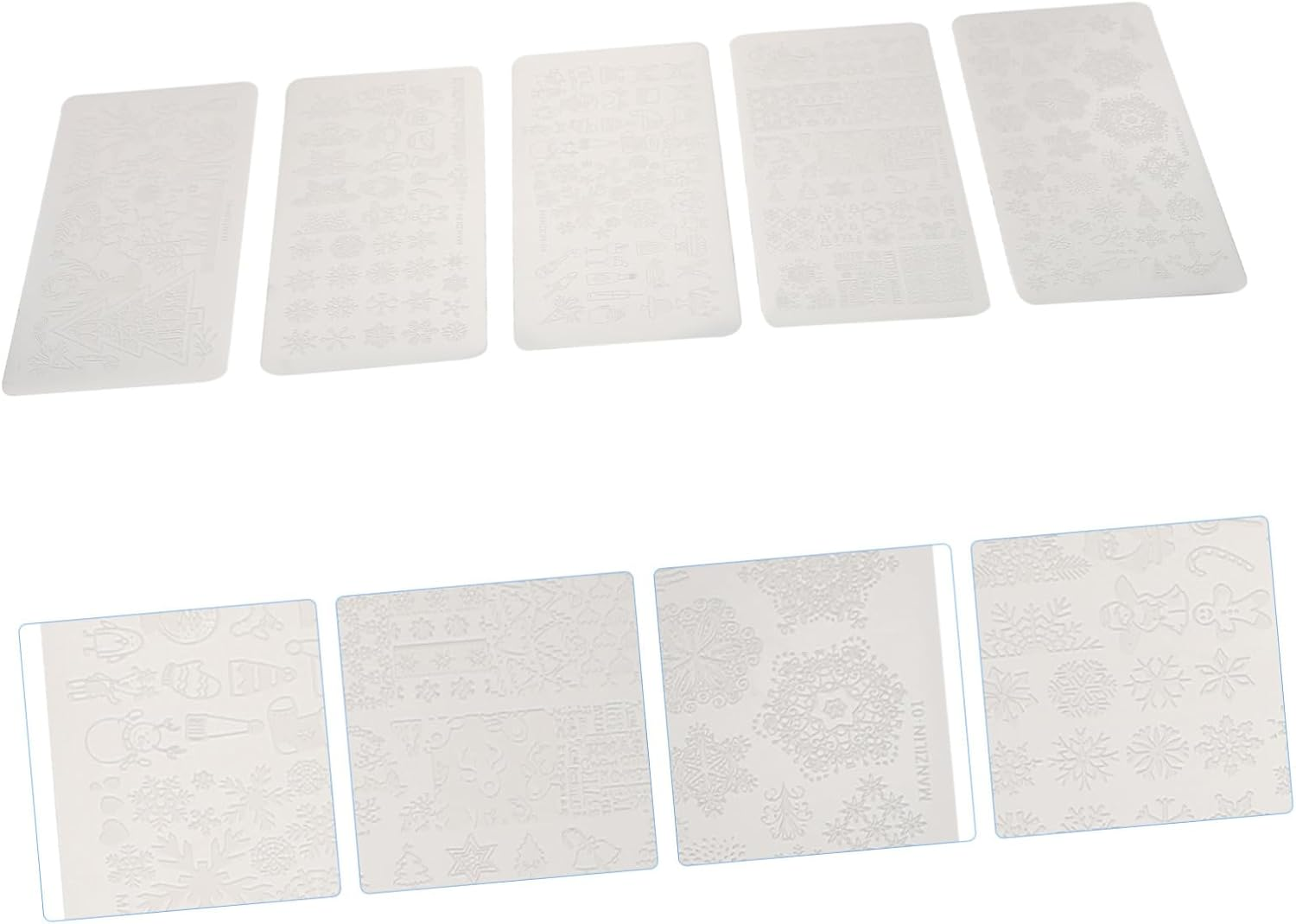 VALICLUD 5Pcs Christmas Snowflake Nail Art Stamping Plates Practical Manicure Molds Durable Reusable Nail DIY Mold Accessories for Stylish Holiday image number 4