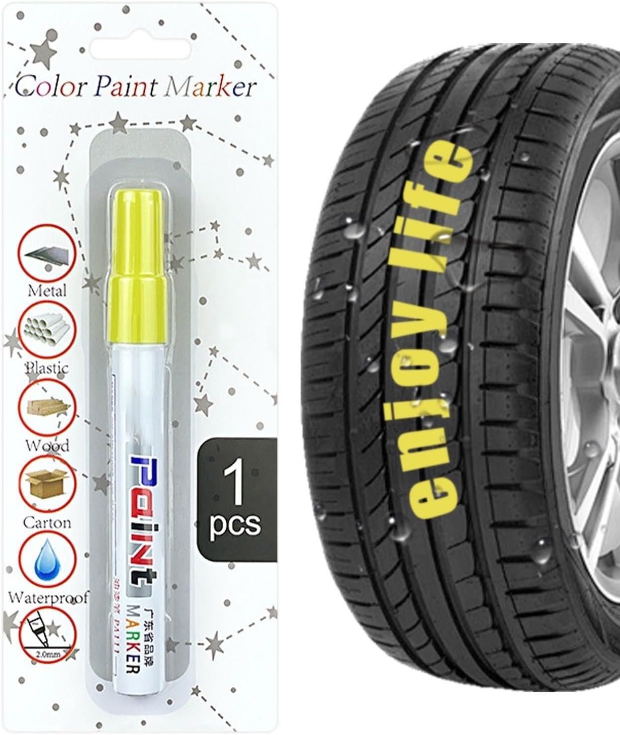 Car Paint Pen, Portable Auto Scratch Repair Pen Set, Fast Drying Automotive Touch up Primer, Multifunctional Vehicle Paint Restorer for Scratches, Water, Dirt Protection - Pink image number 3