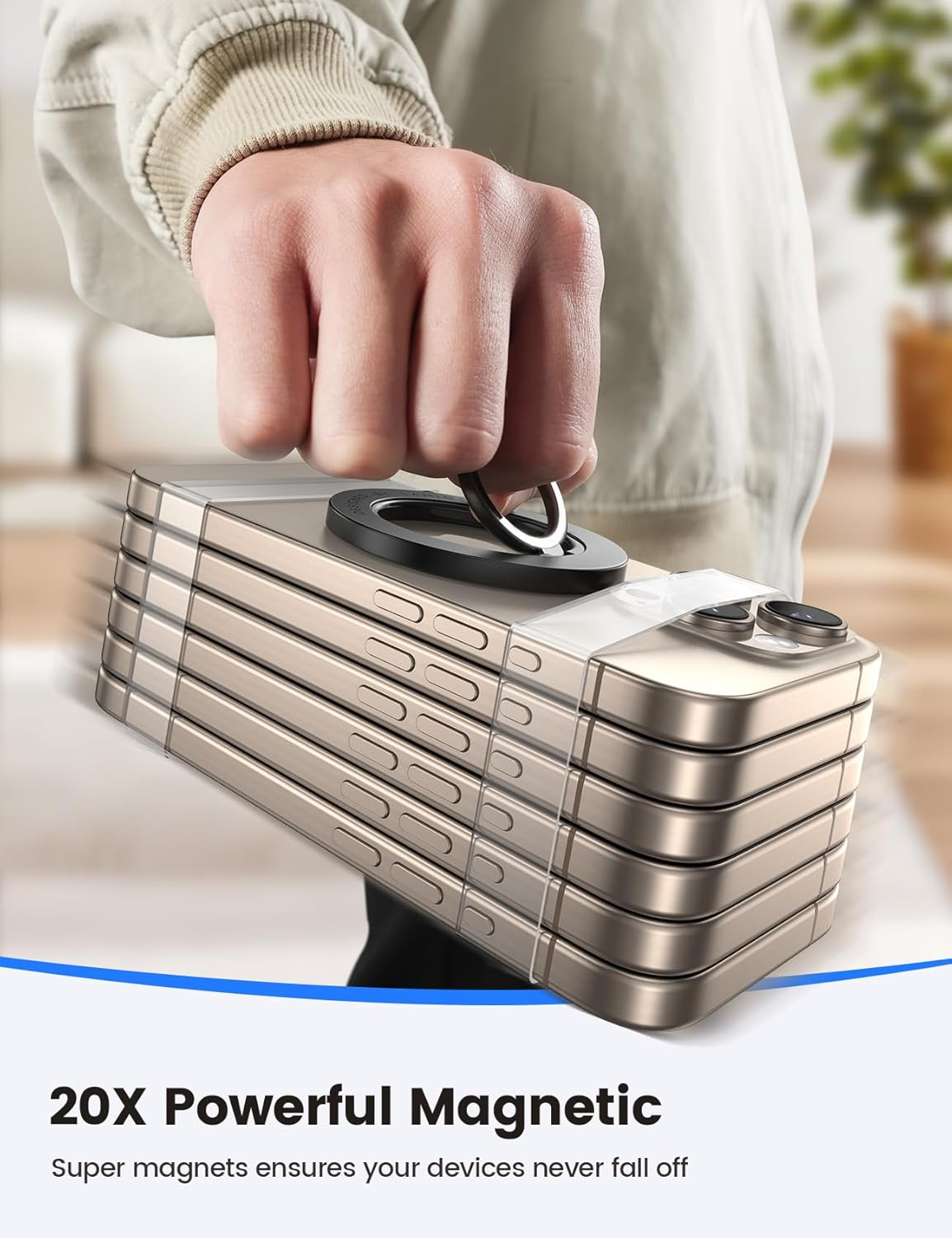 Lamicall for Mag Safe Sticker Ring - 4 Pack Powerful Magnetic Ring - Mag Safe Ring Compatible with Mag Safe Magnetic Wireless Charger Case for Iphone 16 15 14 Pro Max Galaxy Android Accessories image number 2