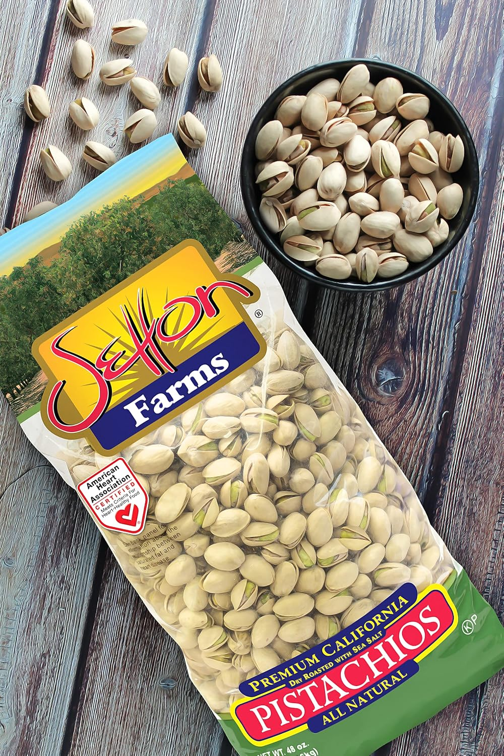Setton Farms Premium Pistachios, Dry Roasted with Sea Salt, 3Lb Bag (48 Ounce )