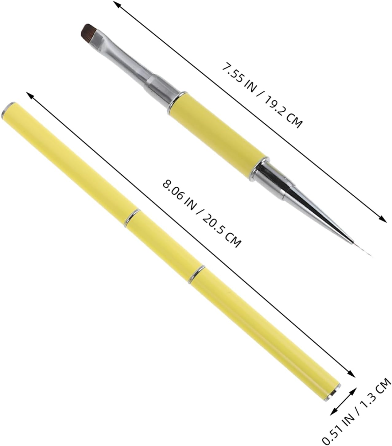 SOESFOUFU 3Pcs Dual Ended Nail Art Brushes Fine Liner and Sculpting Pens for Precise Line Drawing Gradient Effects and Complex Manicure Designs Professional Nail Art Tool for DIY and Salon - White image number 3