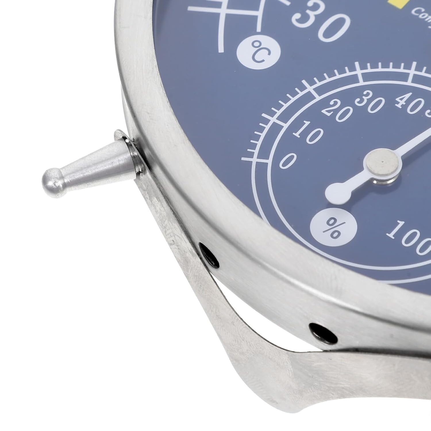 VICASKY Stainless Steel Indoor Outdoor Thermohygrometer Sauna Thermometer Accurate Hygrometer with Wall Mount and Freestanding Options for Home Environment Monitoring image number 5