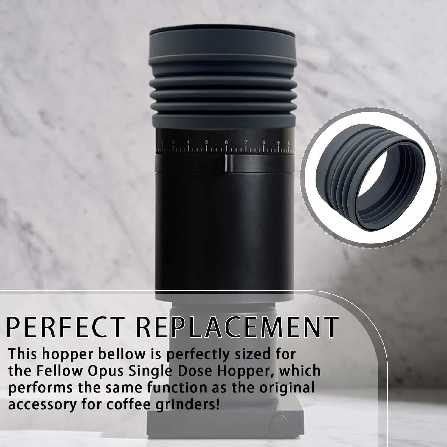 Coffee Grinder Bellows, Silicone Bellows for Grinder, Coffee Grinder Cleaning Tool, Fellow Opus Bellows, Coffee Bean Blower, Silicone Coffee Blower, Grinder Powder Removal, Coffee Grinder image number 3