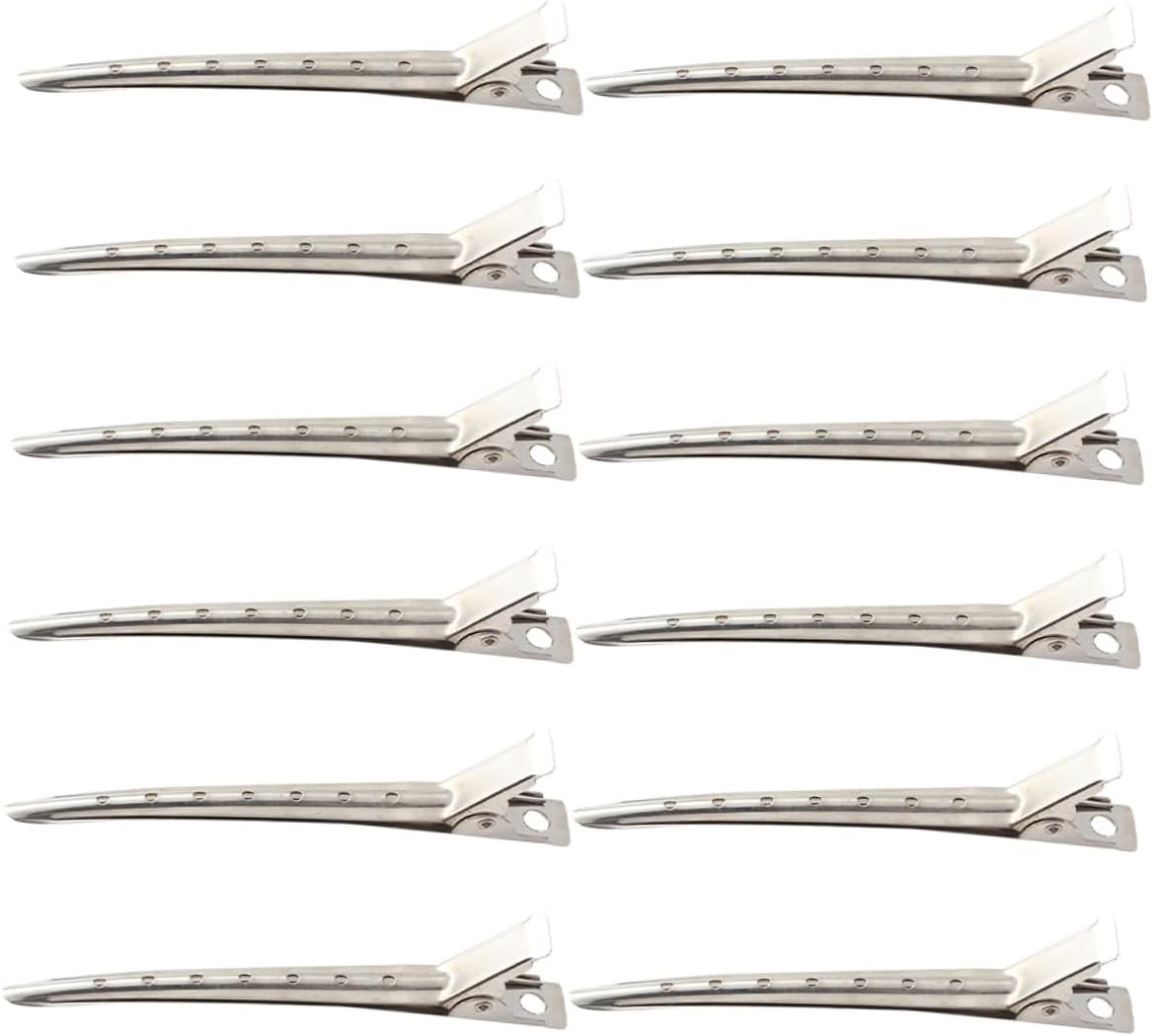 HOOTNEE 12Pcs Barber Sectioning Clips for Salon Hairdressing Hair Clips for Styling Cutting and Coloring Hair with Strong Grip image number 4