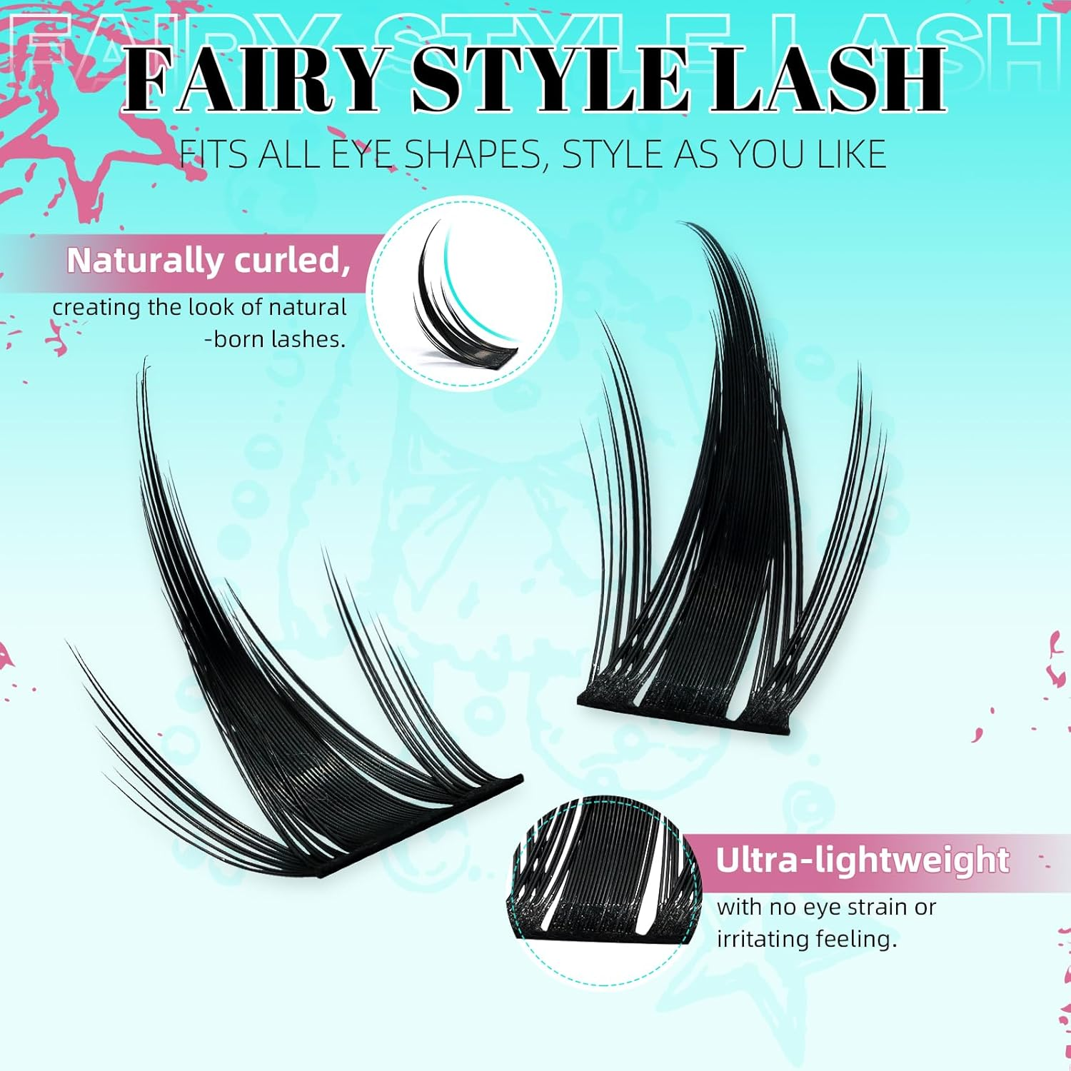 Lash Clusters 160PCS Fairy Eyelash Clusters with Manga Eyelashes Wide Stem Eyelash Extensions Natural Individual Lashes Cluster for Beginner Use at Home(Lily,C-Mix10-18Mm) image number 4