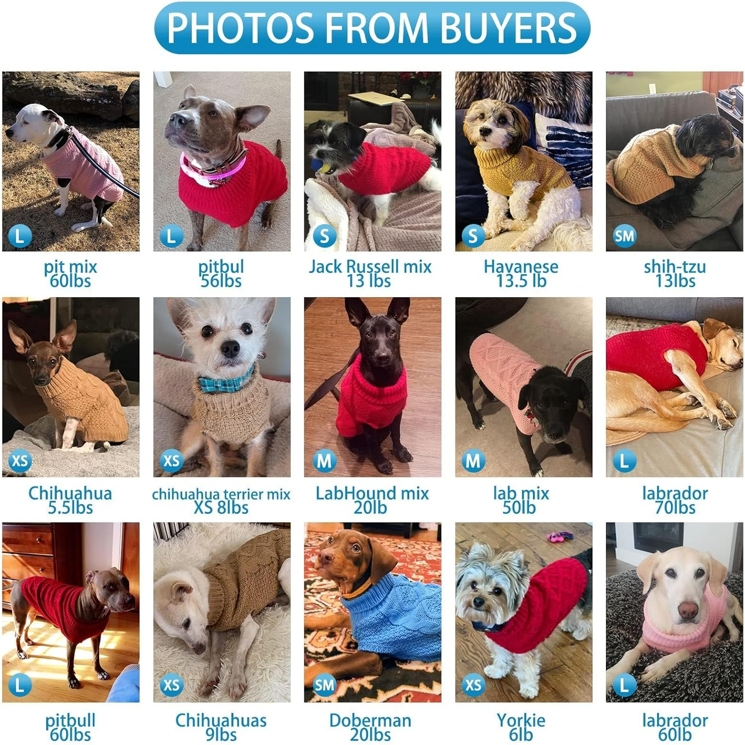 Mihachi Turtleneck Dog Sweater - Winter Coat Apparel Classic Cable Knit Clothes with Leash Hole for Cold Weather, Ideal Pet in New Year Khaki