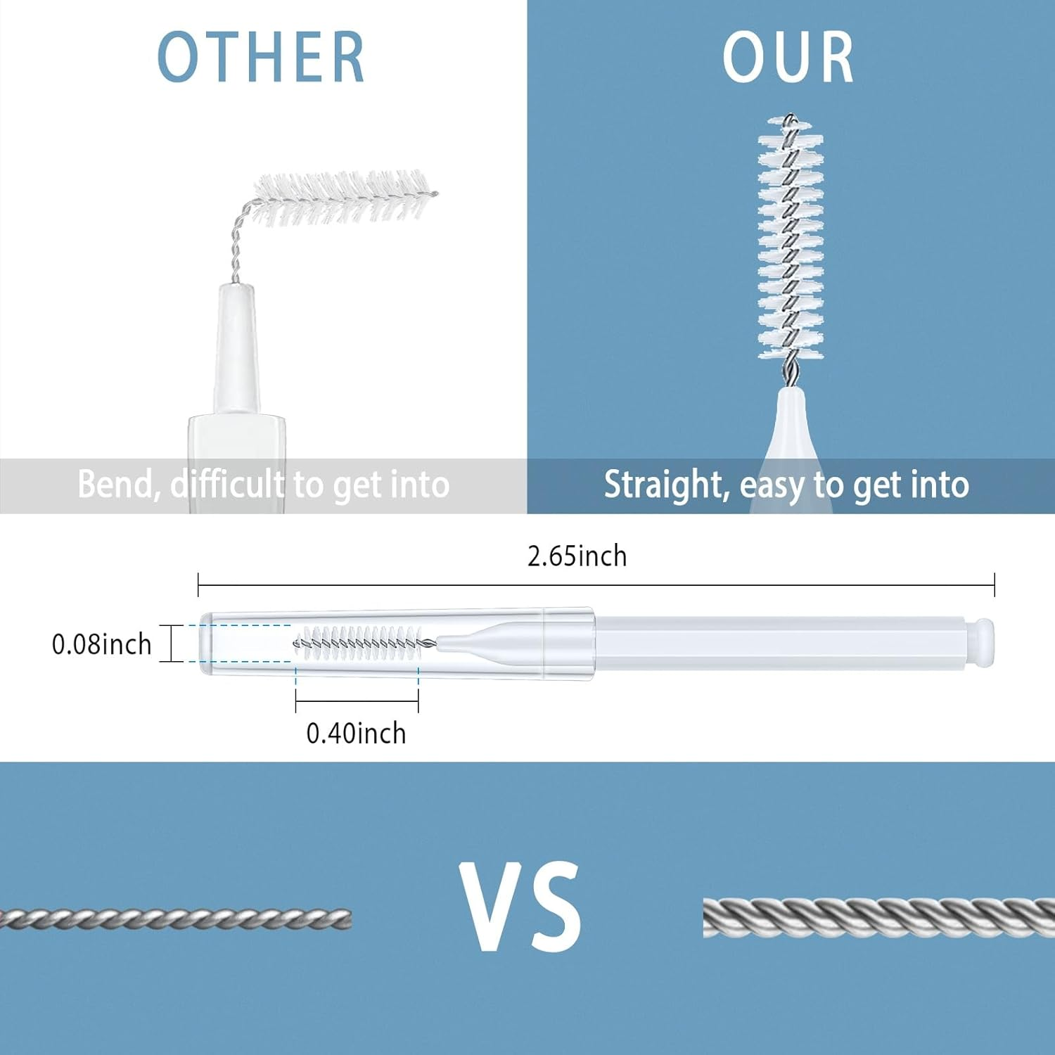 Shower Head Cleaning Brush for Small Hole, Multifunctional Shower Head Cleaner Tool Anti-Clogging Nozzle with Storage Boxes, Showerhead Cleaning Brushes Picks for Household, 20 Pcs image number 1